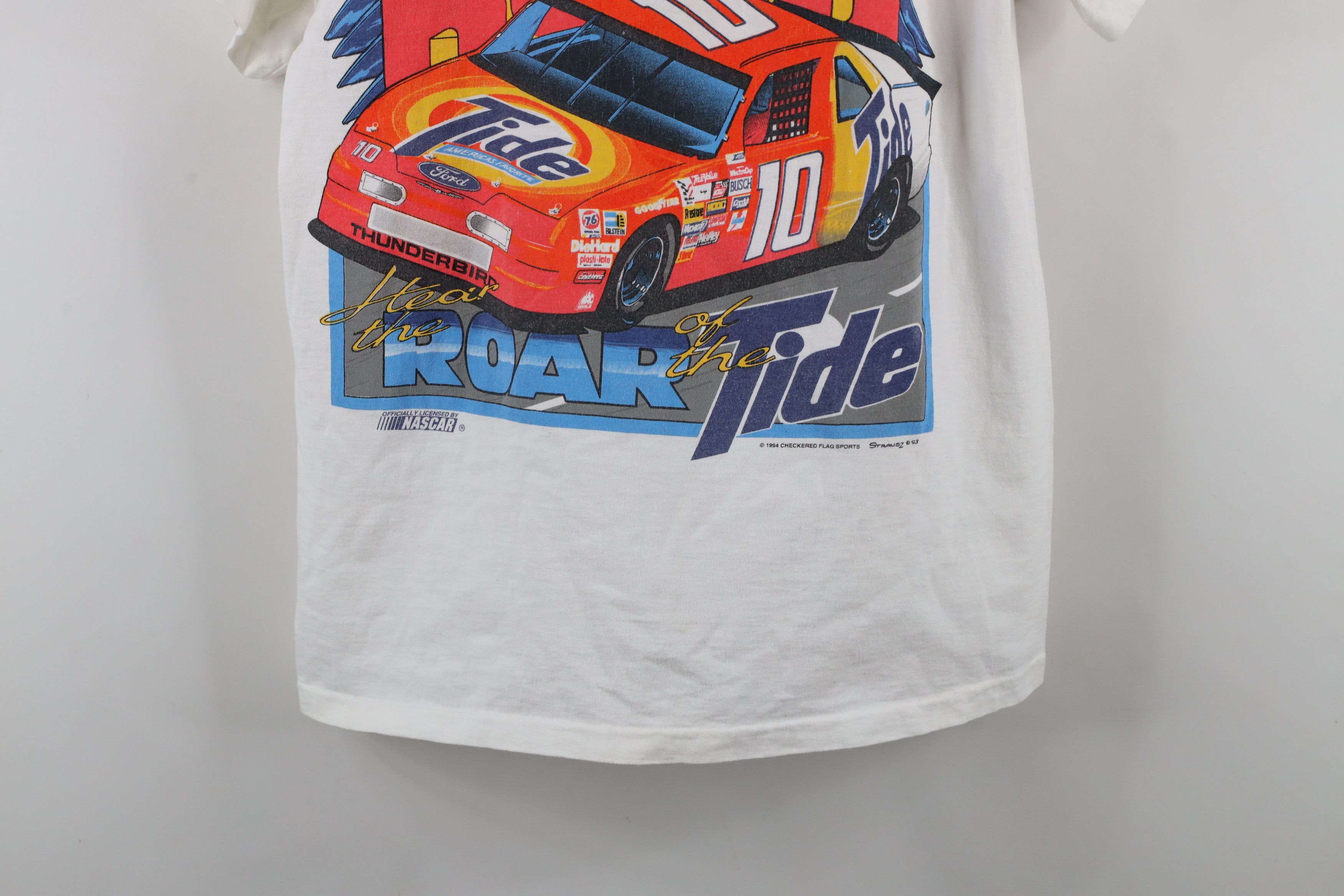Vintage Vintage 90s NASCAR Ricky Rudd Tide Racing T-Shirt White Size US M / EU 48-50 / 2 - 3 Thumbnail