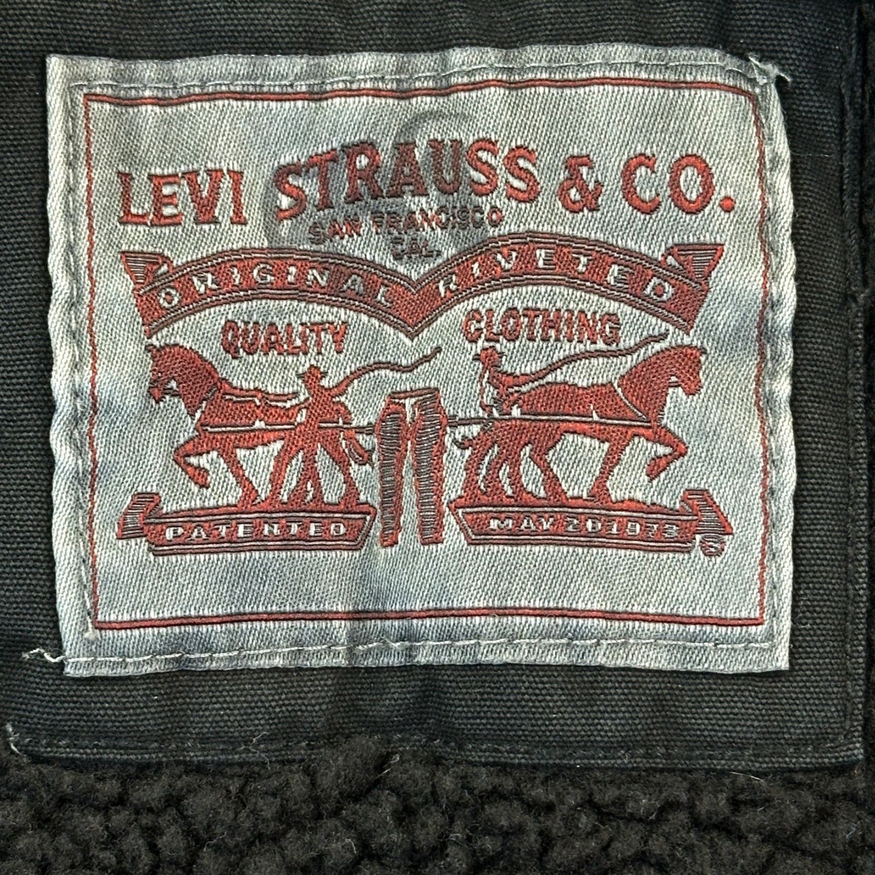 Levi's Levi's Jacket Mens Large Black Denim Full Zip SnapnSherpa Lined Trucker Outdoor - Classic, Biker, USA, 90s? Size US L / EU 52-54 / 3 - 7 Thumbnail
