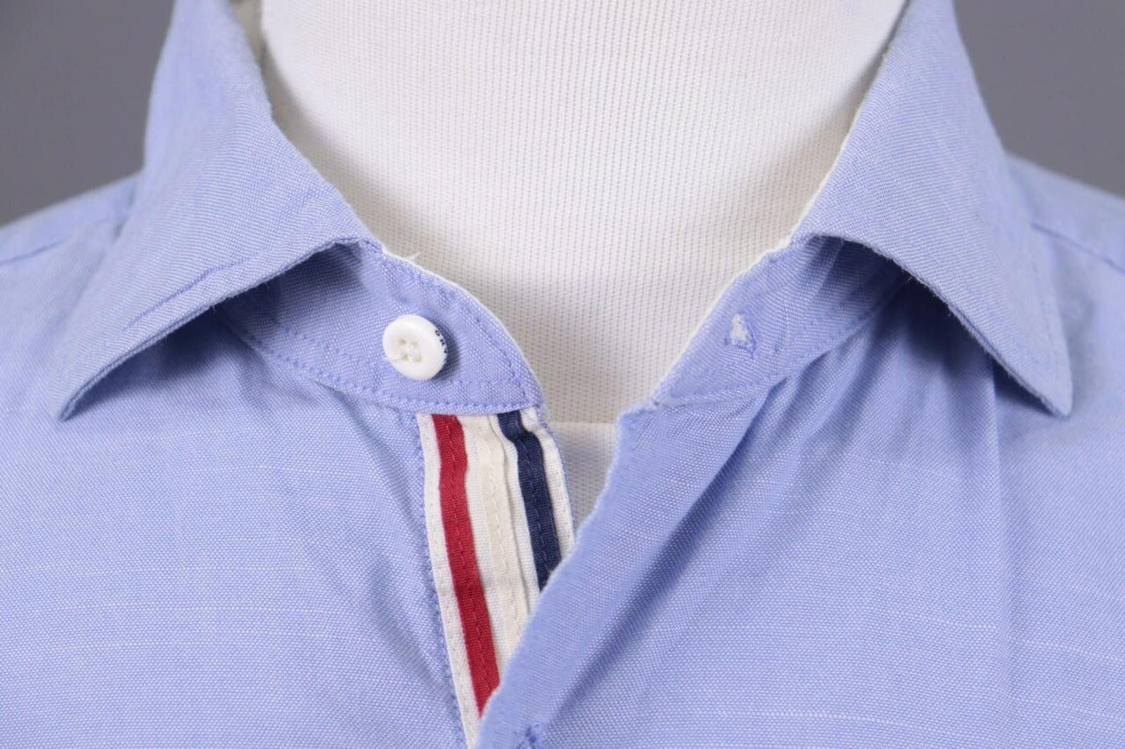 Designer Boggi Milano Blue Flag Long Sleeve Button Down Shirt Size 39 Size US M / EU 48-50 / 2 - 5 Thumbnail