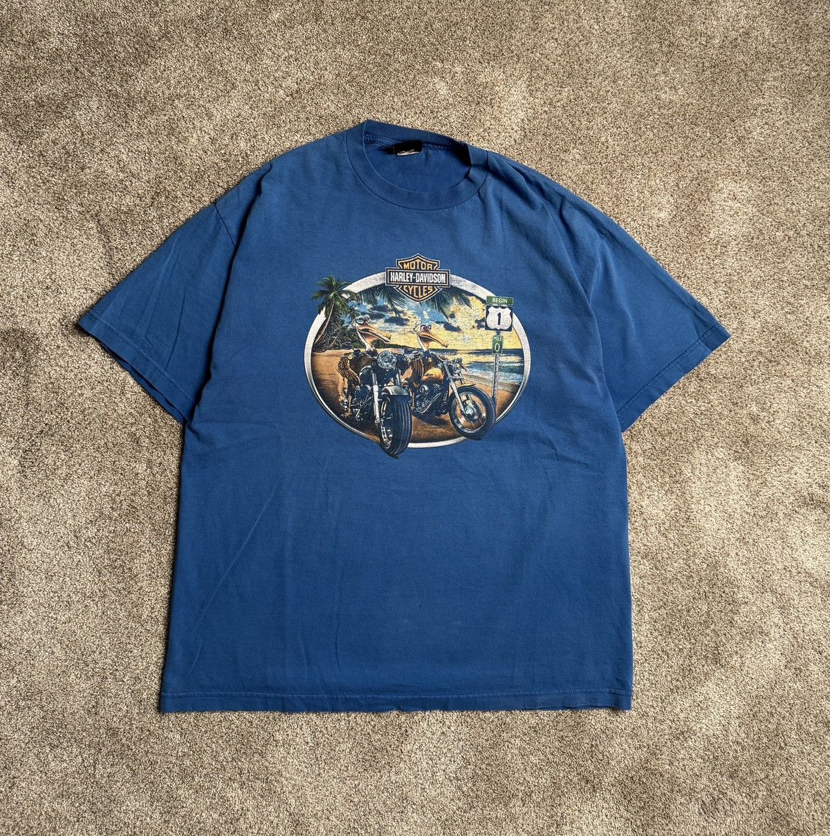 Harley Davidson BLUE HARLEY DAVIDSON “KEY WEST” GRAPHIC TEE Size US XL / EU 56 / 4 - 1 Thumbnail