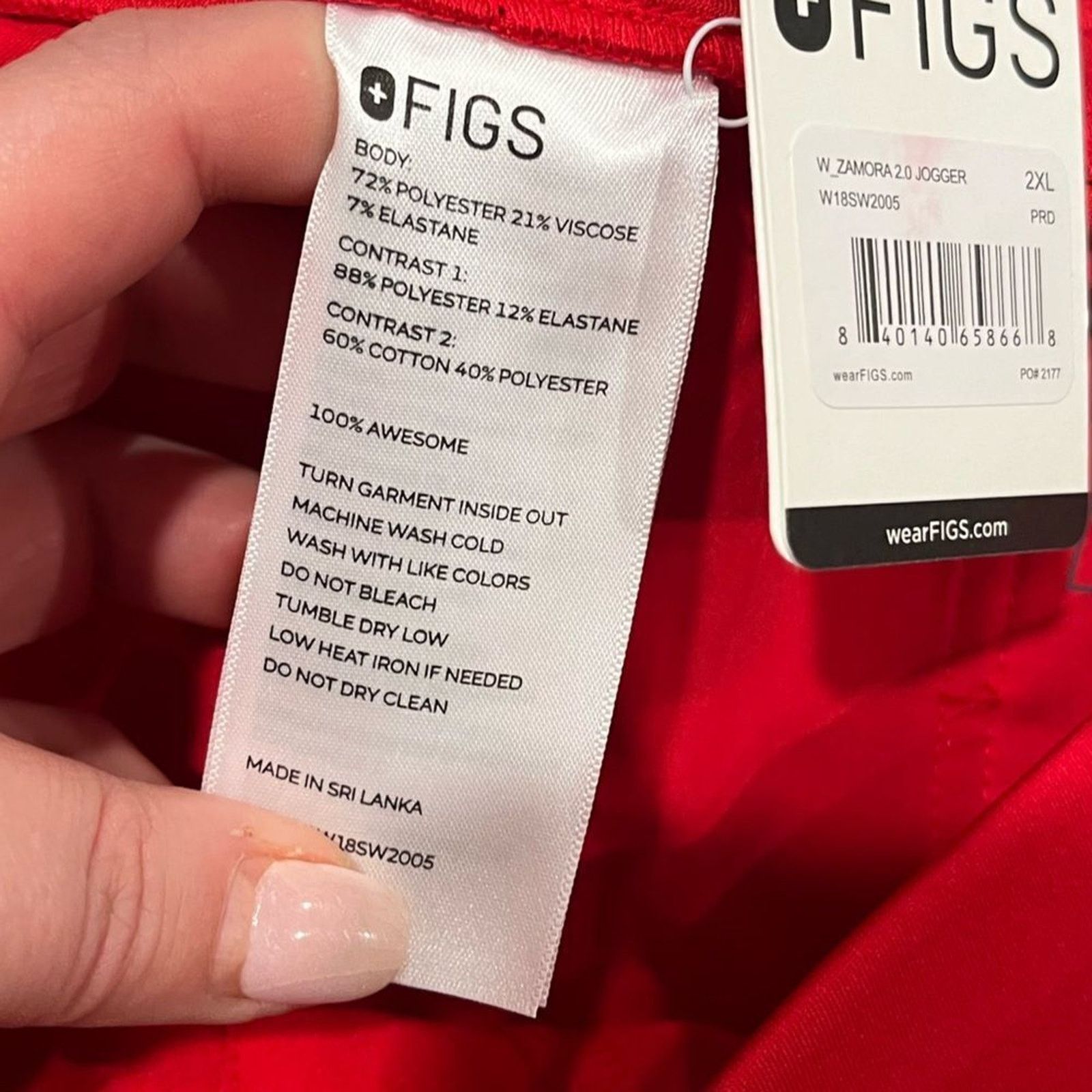 Vintage NWT Figs Zamora Jogger Scrub Pants Six Pockets Yoga Size 2XL Size 40" / US 18 - 8 Thumbnail