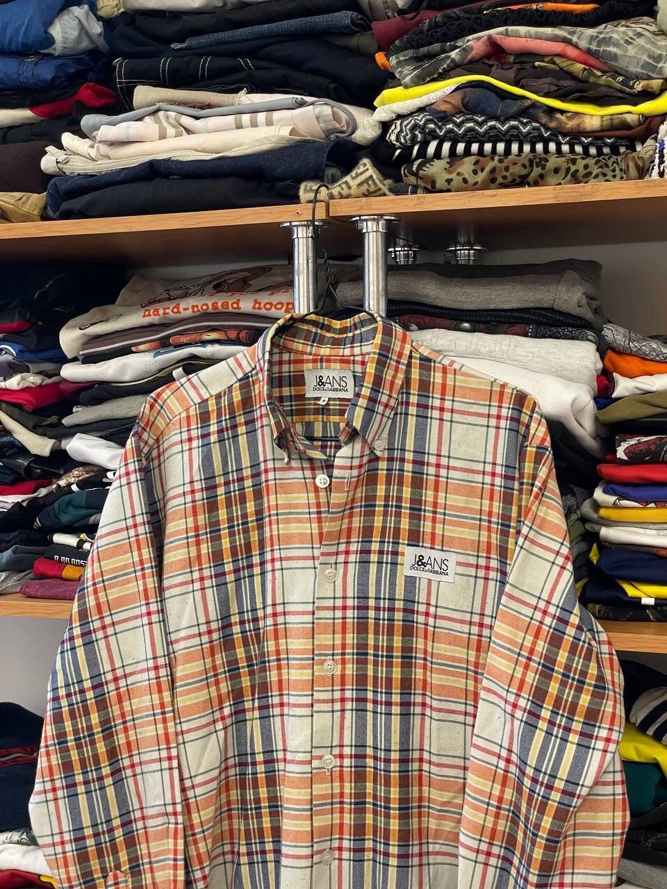 Dolce & Gabbana Vintage Dolce & Dabbana Luxury Button Up Checked Shirt Size US M / EU 48-50 / 2 - 7 Thumbnail