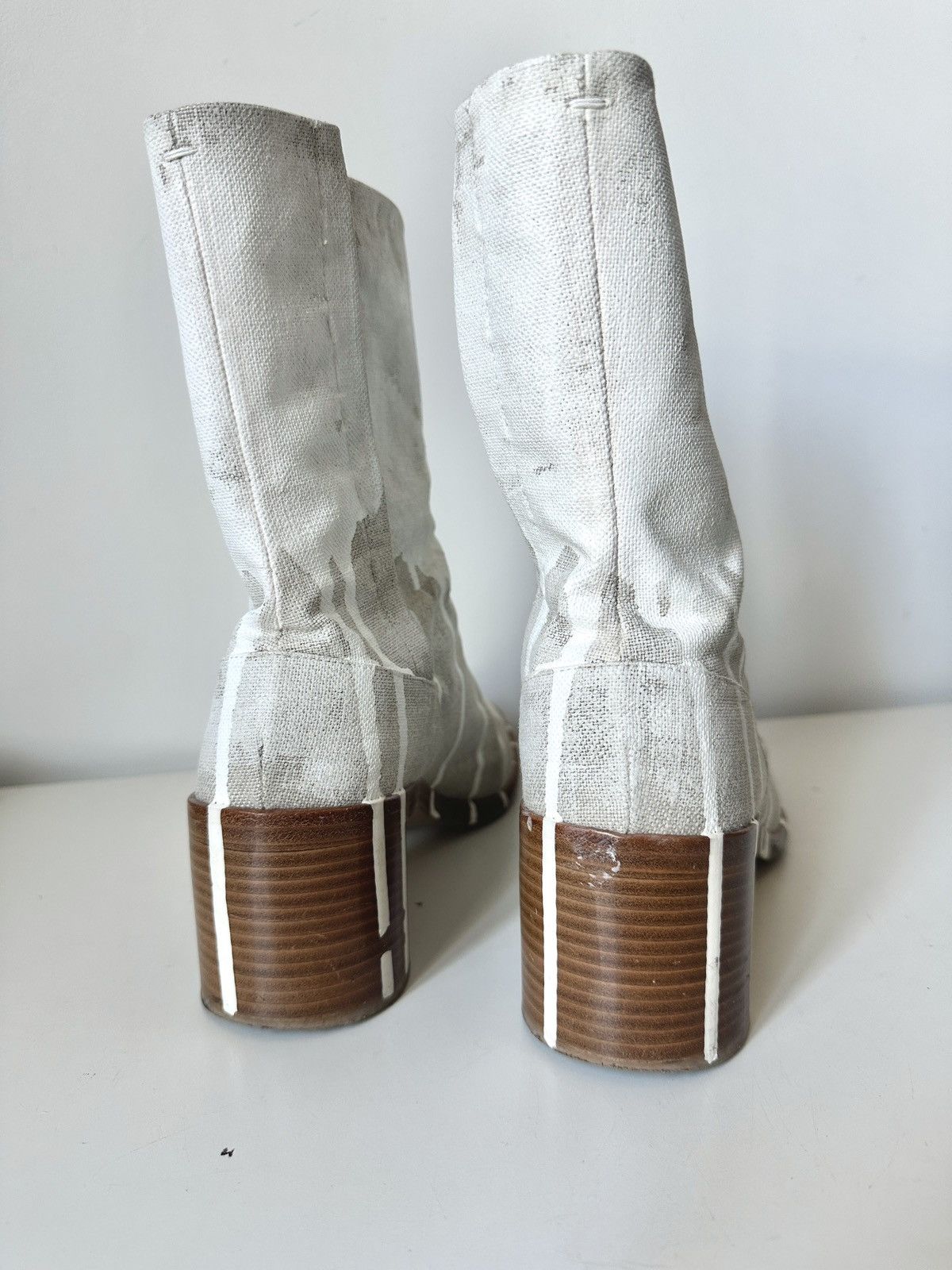 Maison Margiela Maison Martin Margiela white Tabi paint splatter boot Size US 10 / EU 43 - 5 Thumbnail