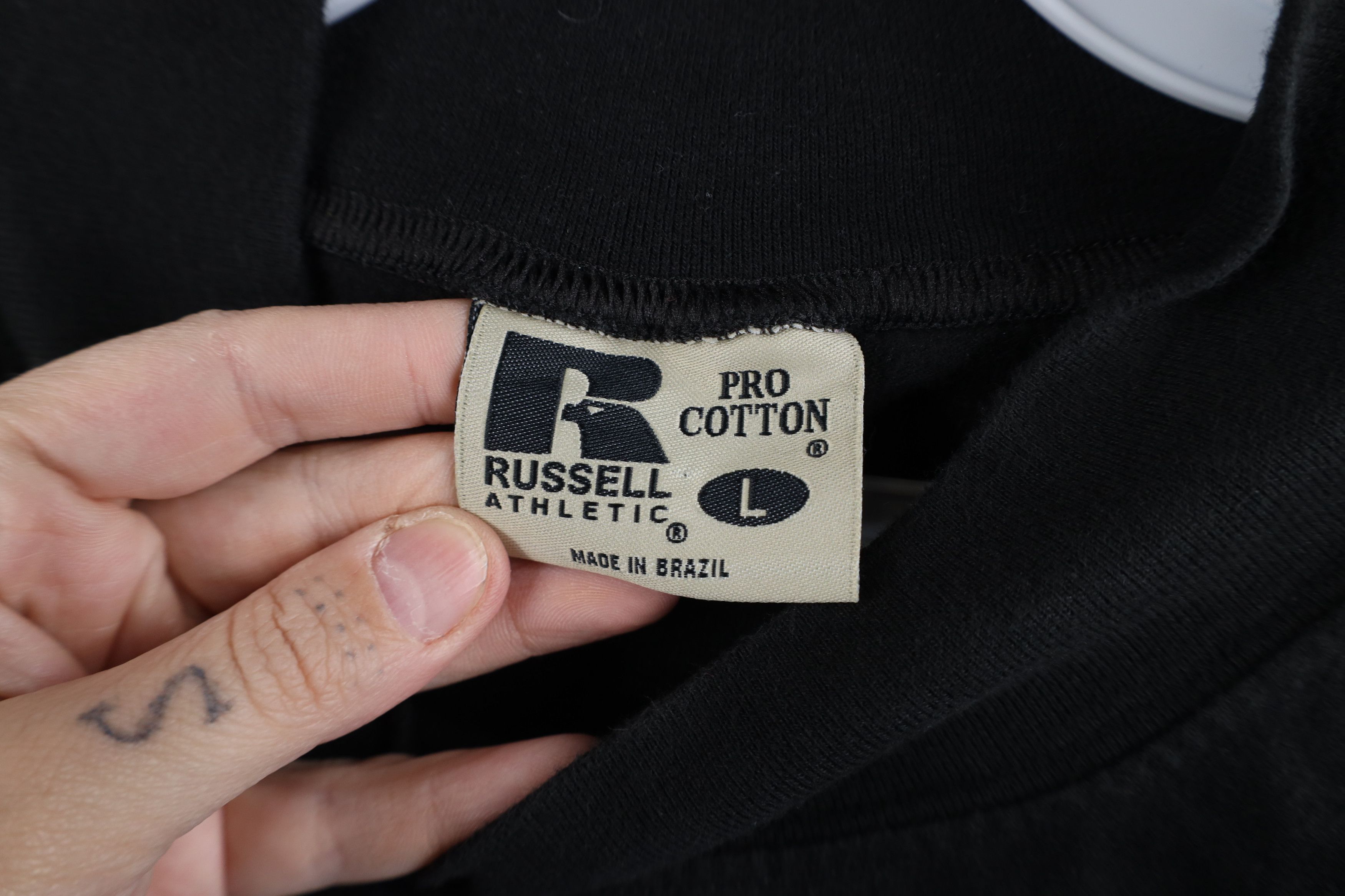 Russell Athletic × Vintage Vintage 90s Russell Athletic Mock Neck Long Sleeve T-Shirt Size US L / EU 52-54 / 3 - 6 Thumbnail