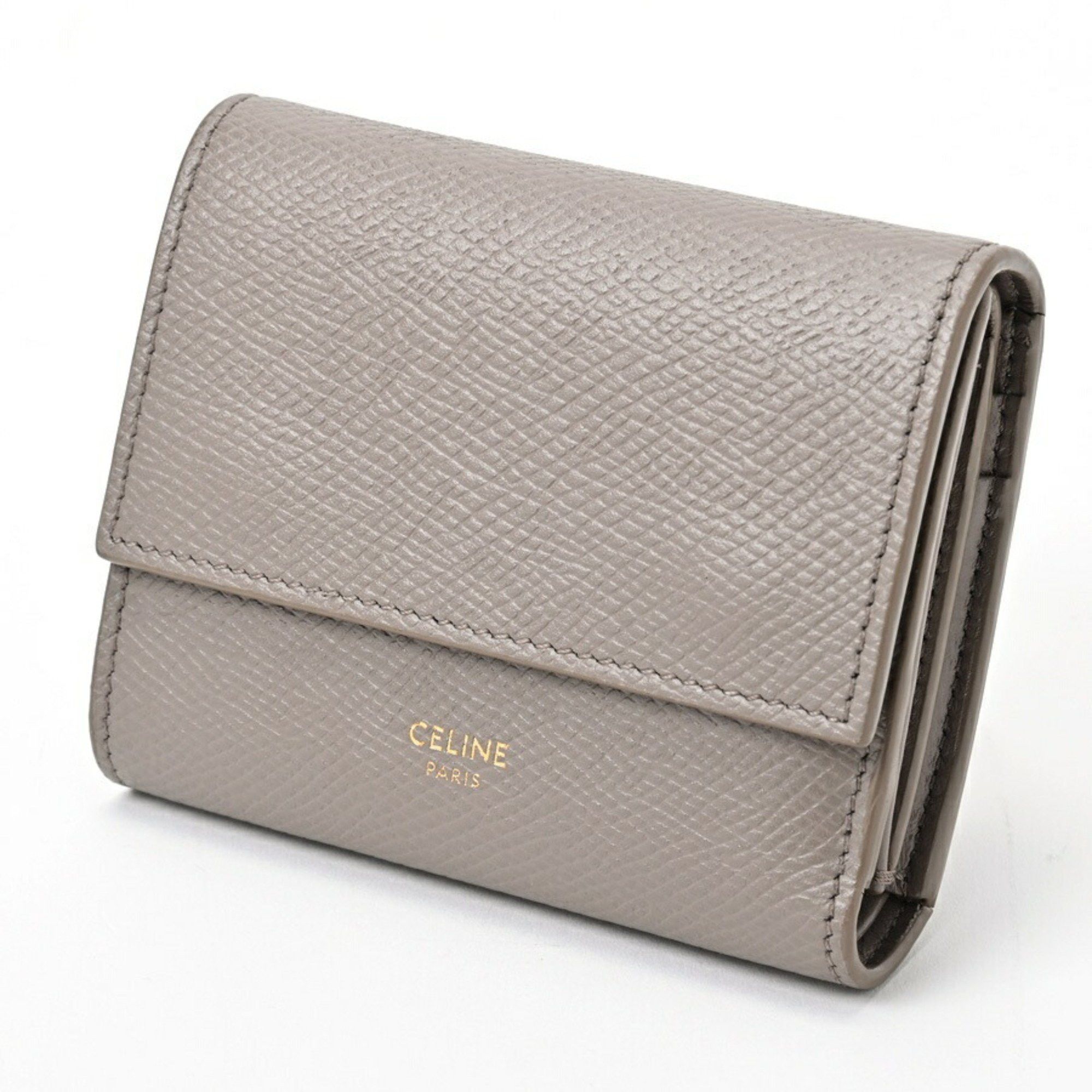 CELINE Small Trifold Wallet Pebble (Greige) S-156700