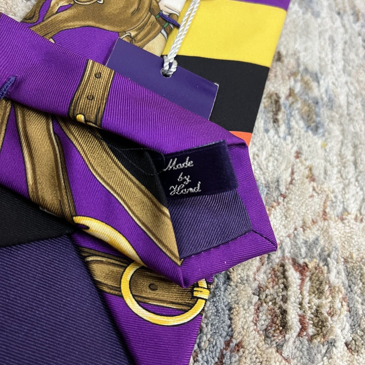 Ralph Lauren Purple Label Equestrian Scenic Silk Tie Size ONE SIZE - 7 Thumbnail