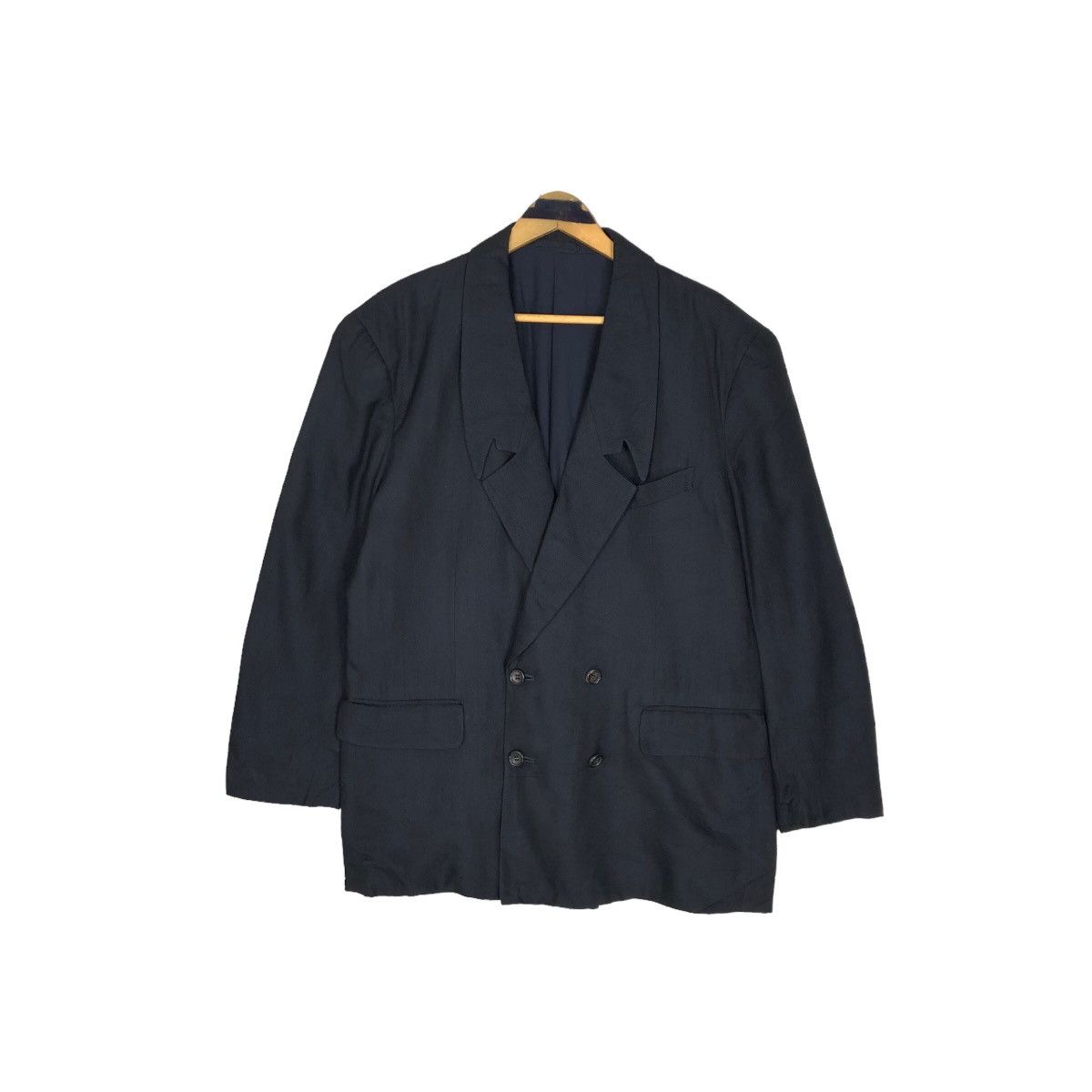 Comme des Garcons Vintage 90s Comme Des Garcons Homme Plus Silk Blazer Size US S / EU 44-46 / 1 - 2 Thumbnail