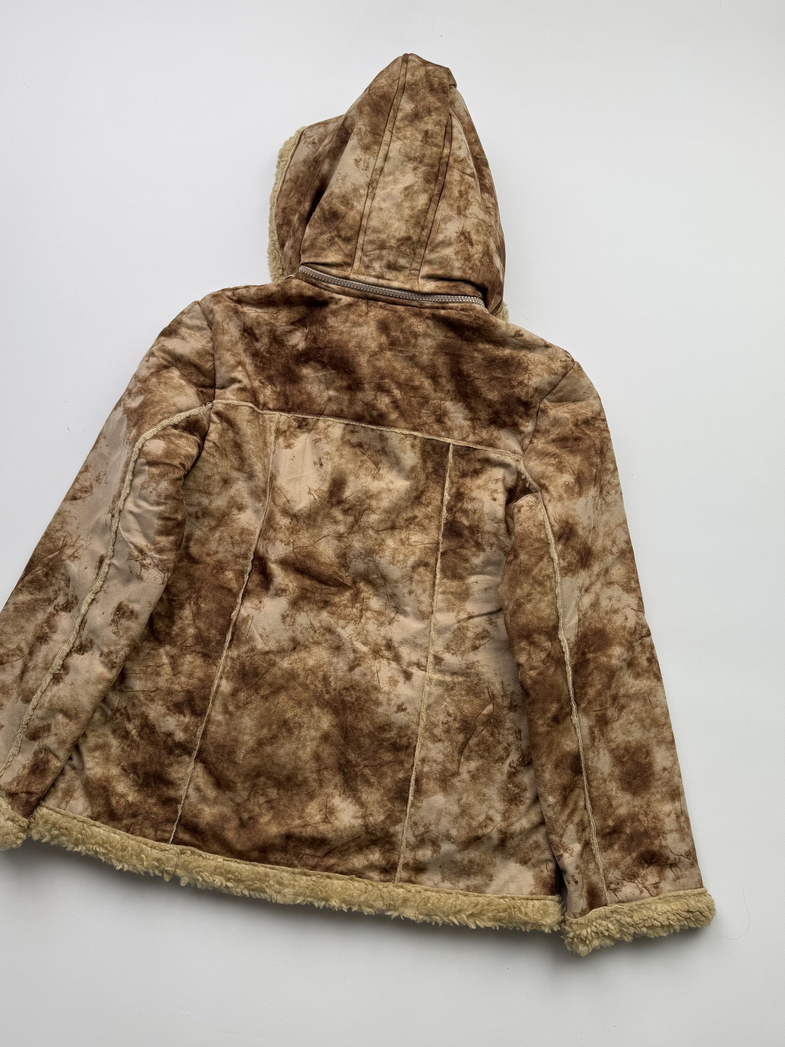 Vintage Vintage Faux Sheepskin Faded Hooded Jacket B527(V56)E2 Size M / US 6-8 / IT 42-44 - 8 Thumbnail