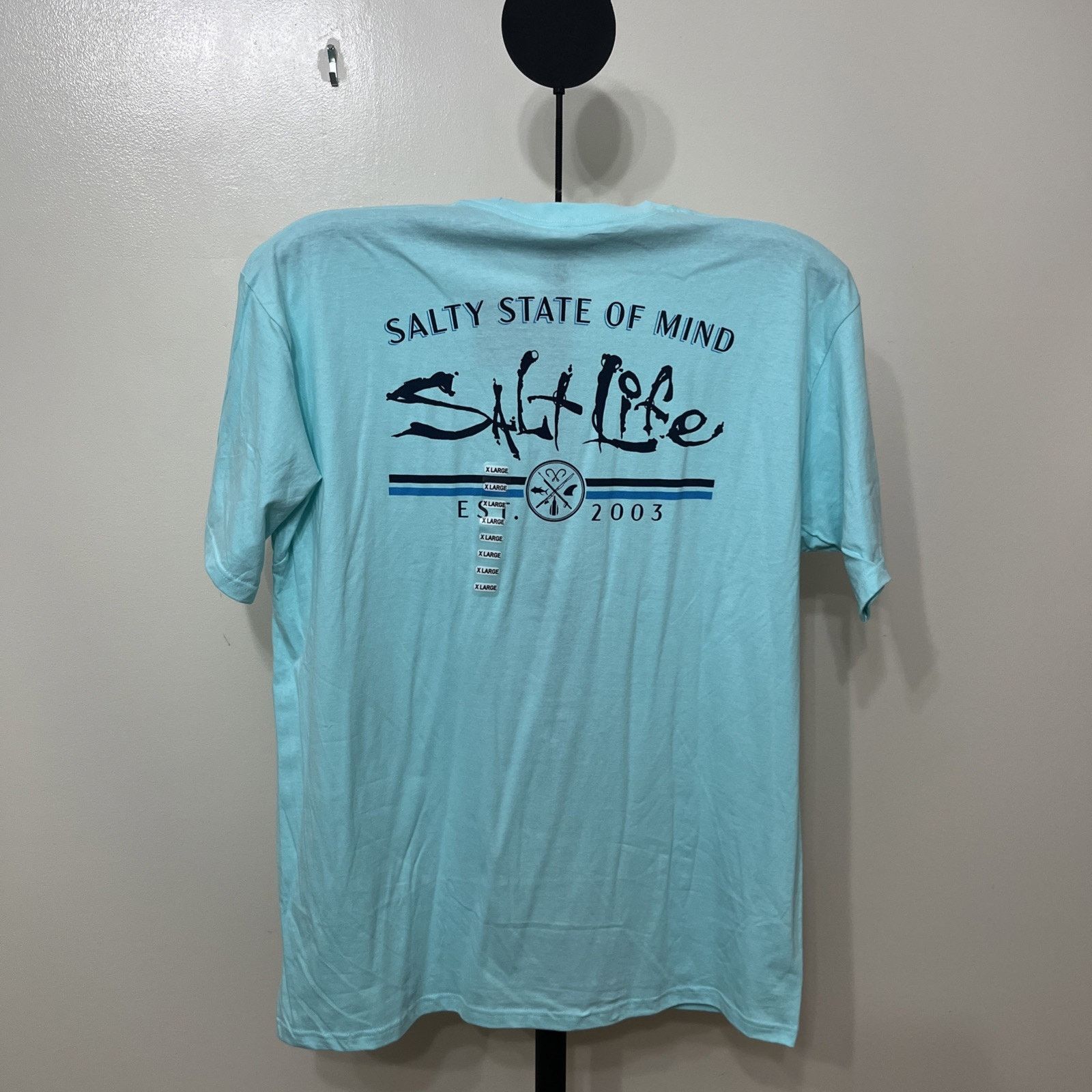 Tommy Bahama Salt Life Light Blue Salty State of Mind Graphic T-Shirt XL Size US XL / EU 56 / 4 - 2 Thumbnail