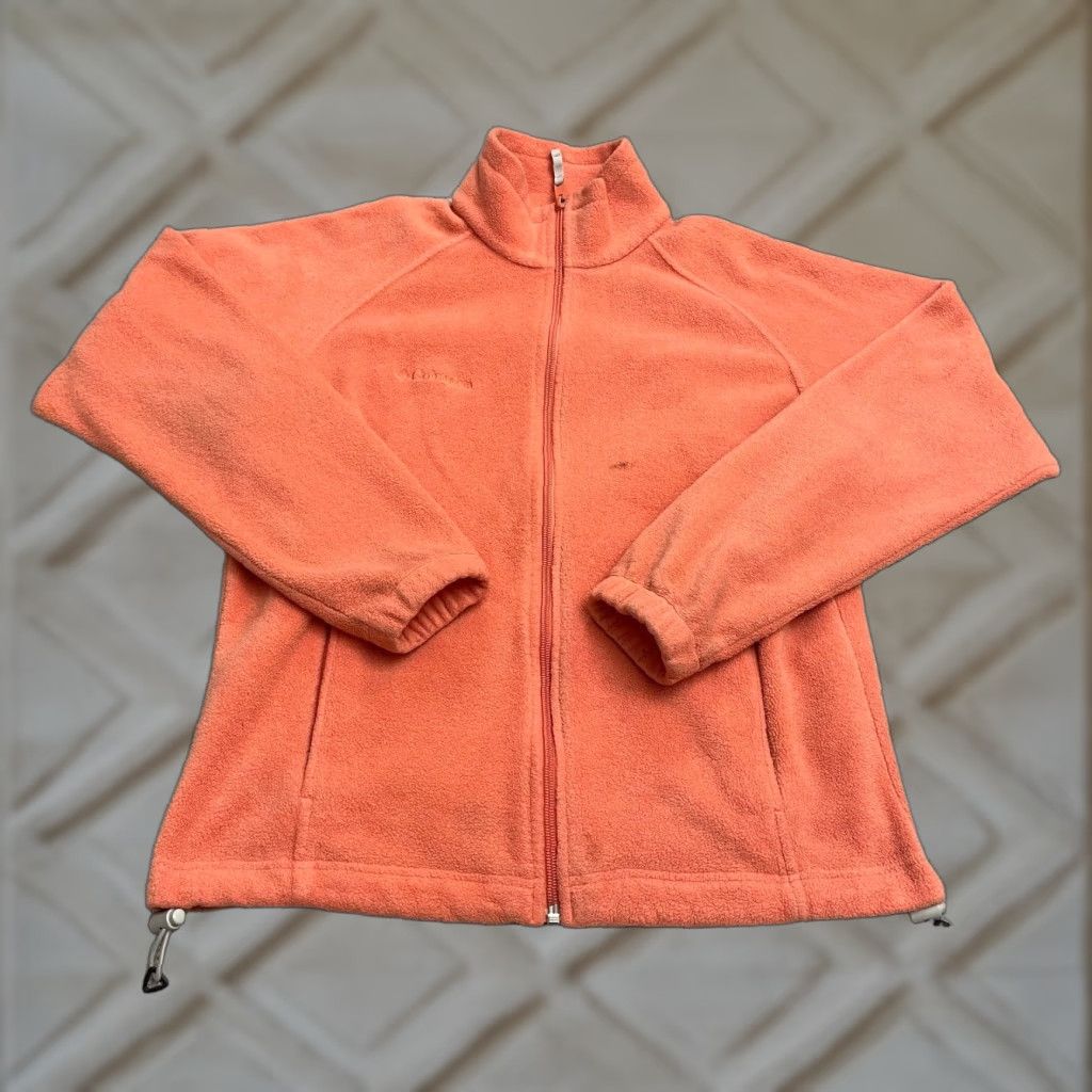 Vintage Columbia Womens Benton Springs Fleece Jacket Medium Orange Full Zip Outdoor Hike Size M / US 6-8 / IT 42-44 - 1 Thumbnail