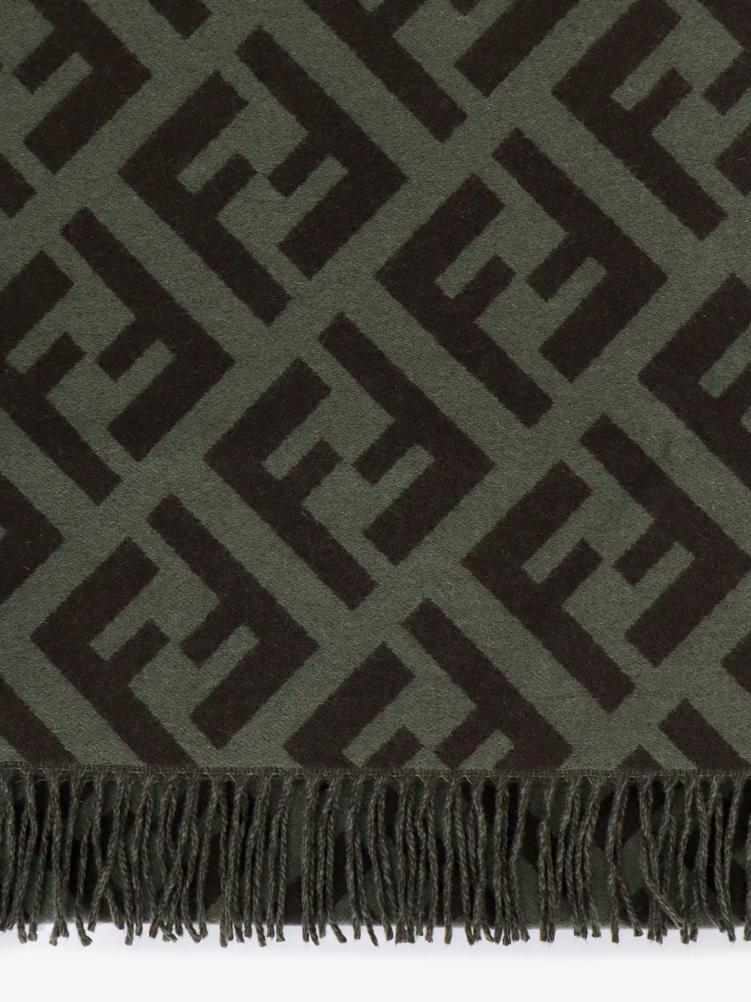 Fendi o1s1wg111224 Size: OS / FF Scarf in Brown & Green Size ONE SIZE - 2 Thumbnail