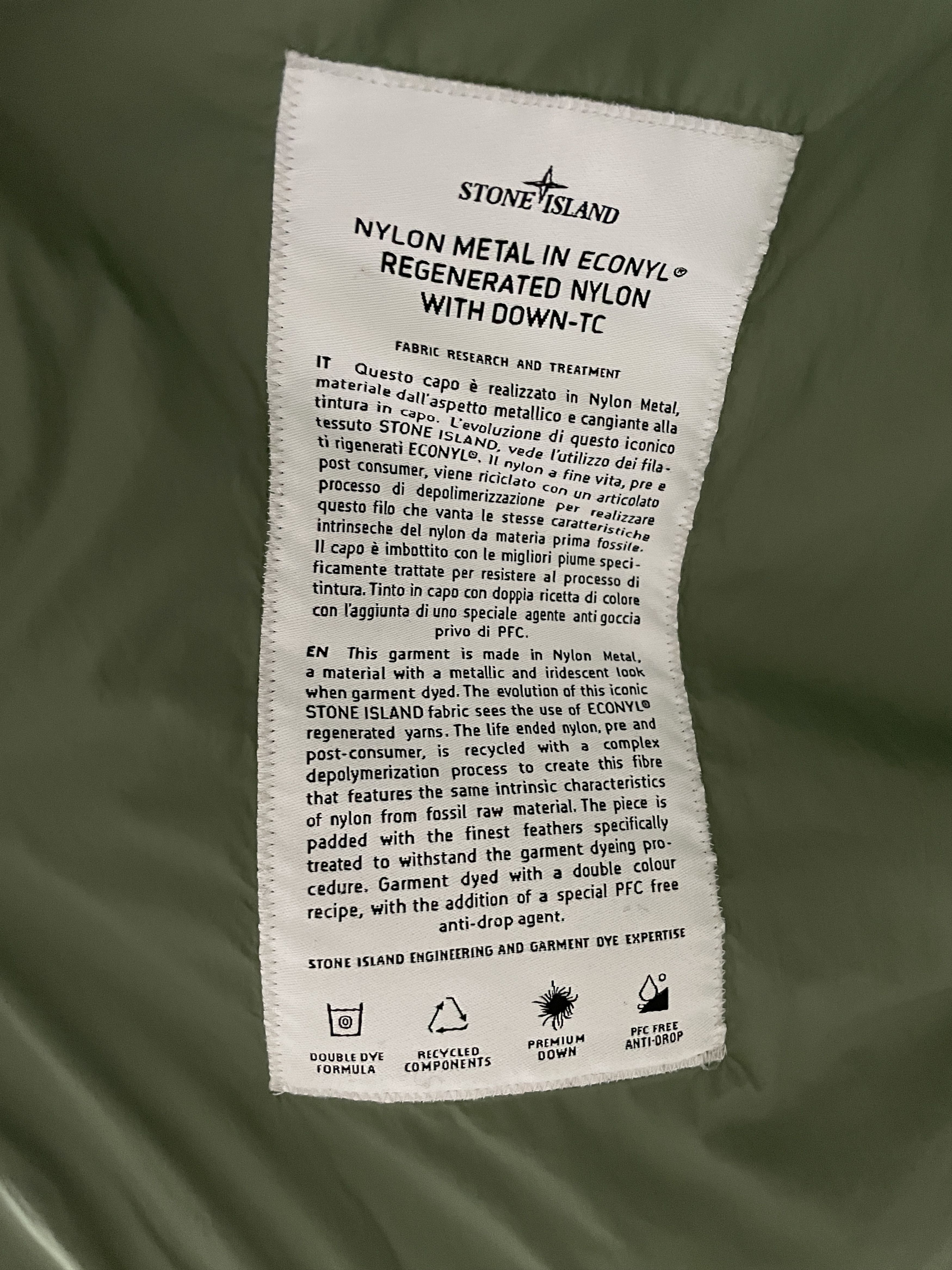 Stone Island Stone Island Nylon Metal In ECONYL Regenerated Down Jacket Size US M / EU 48-50 / 2 - 4 Thumbnail