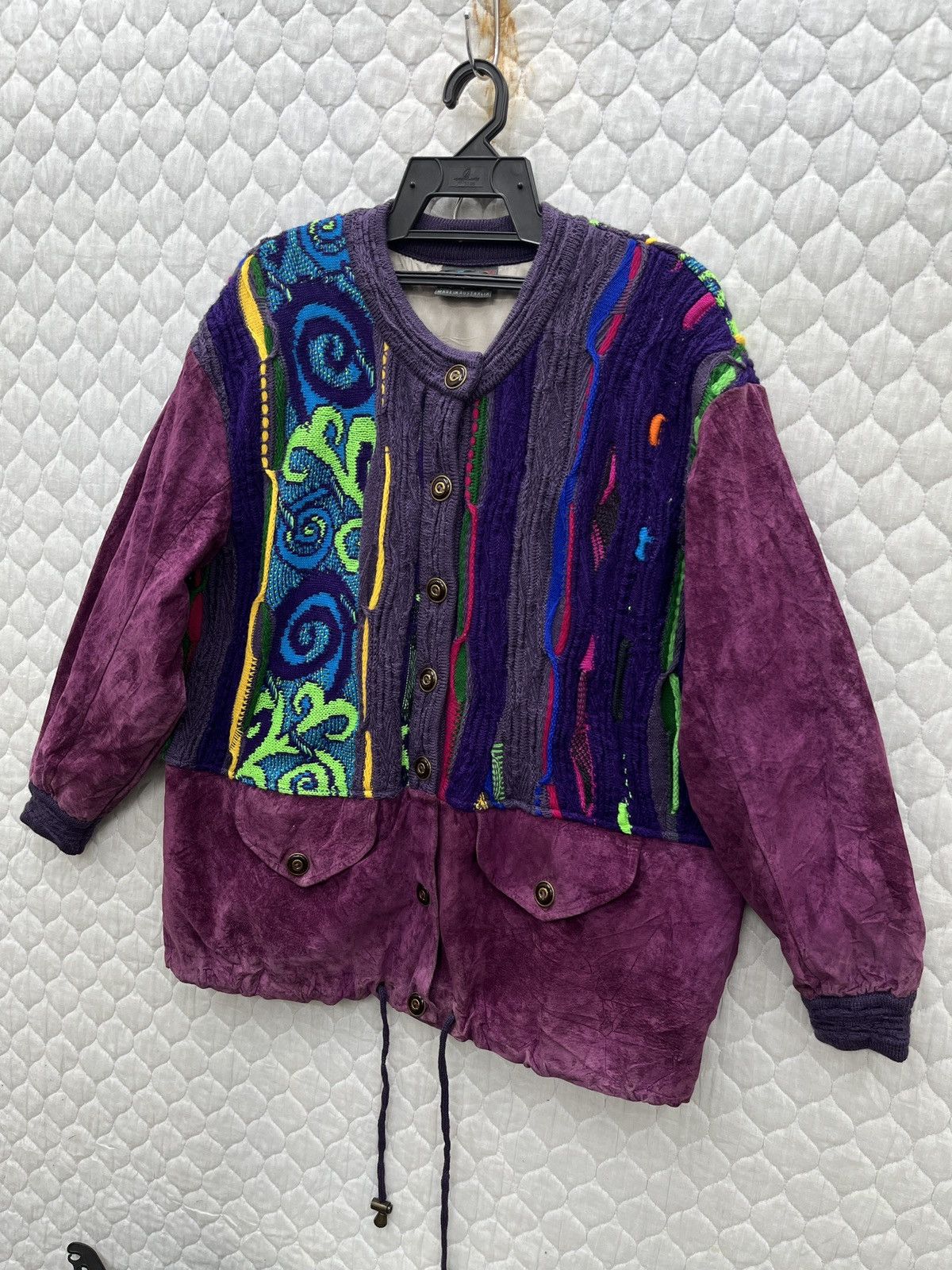 Coogi 🔥🔥🔥STEALS COOGI MULTICOLOUR KNIT + LEATHER JACKET Size US M / EU 48-50 / 2 - 2 Thumbnail
