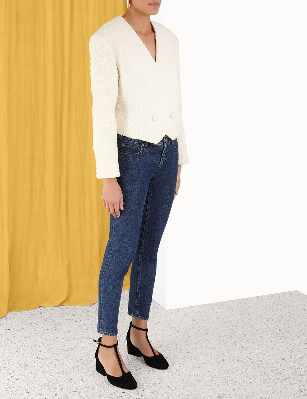 Zimmermann oc11z0225 Luminosity Cropped Blazer in Ivory Size S / US 4 / IT 40 - 3 Thumbnail