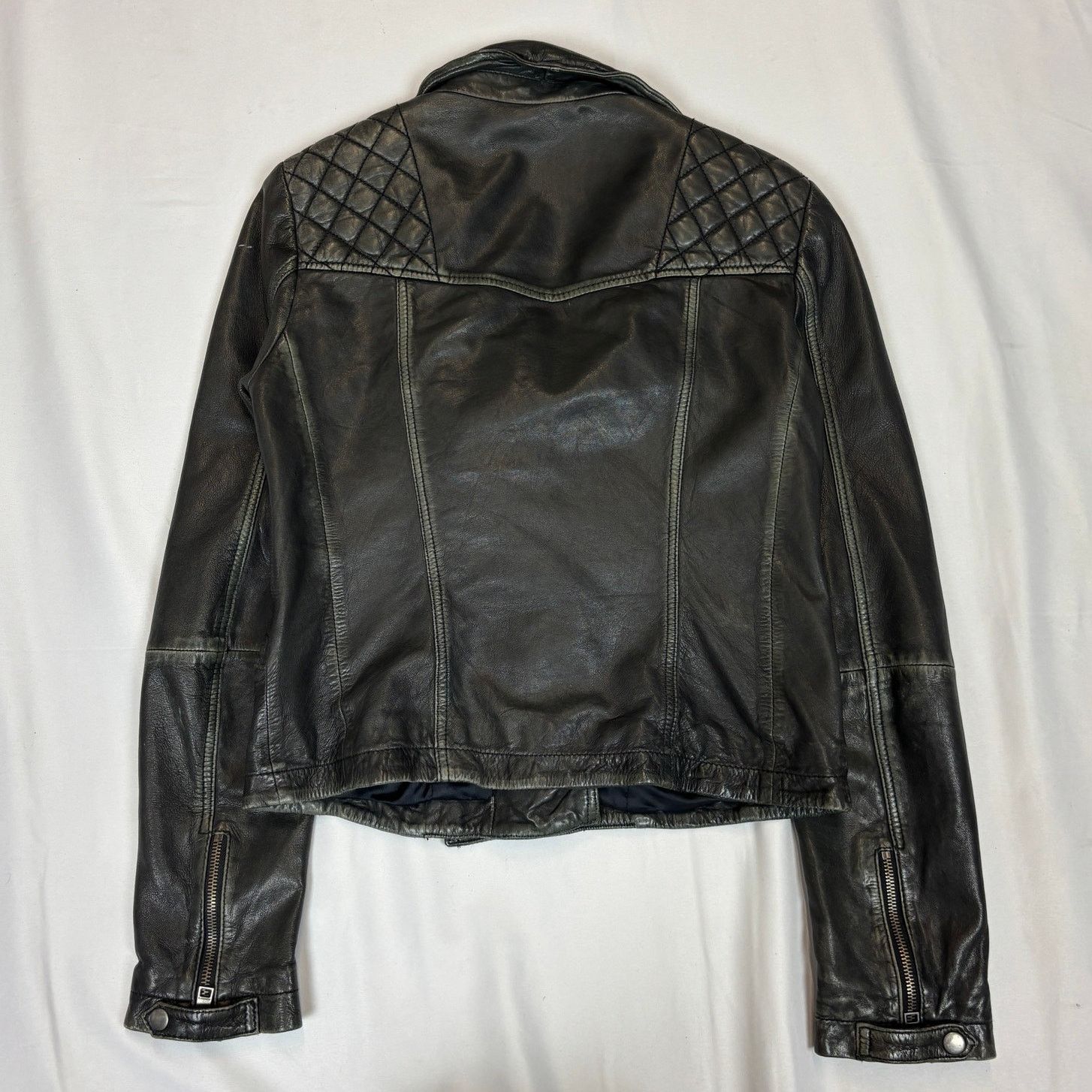 Allsaints Allsaints Cargo Biker Leather Jacket Women's 6 Quilted Size M / US 6-8 / IT 42-44 - 3 Thumbnail