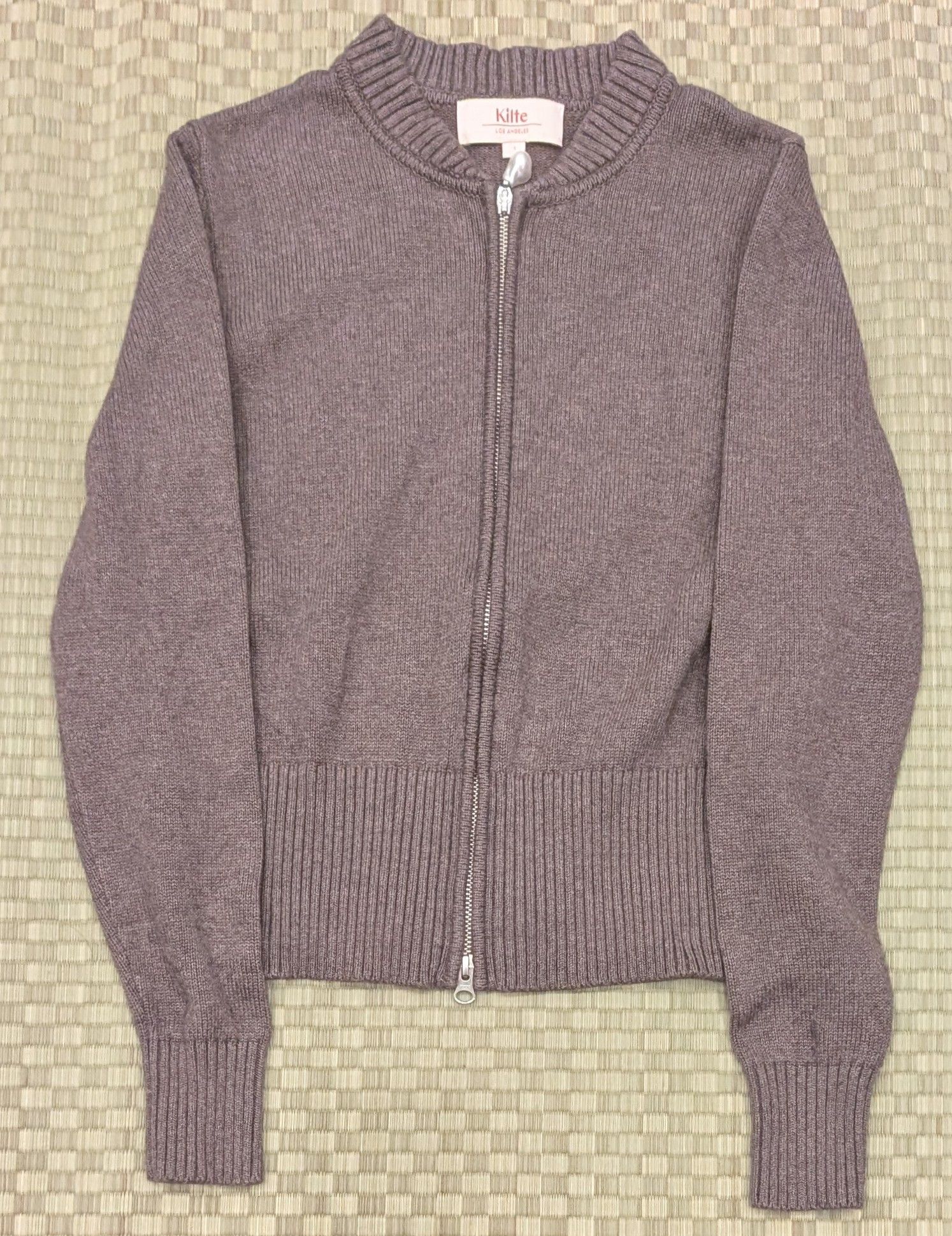 Other Kilte The Kay Full Zip Cotton Cashmere Sweater Truffle Size S / US 4 / IT 40 - 1 Thumbnail