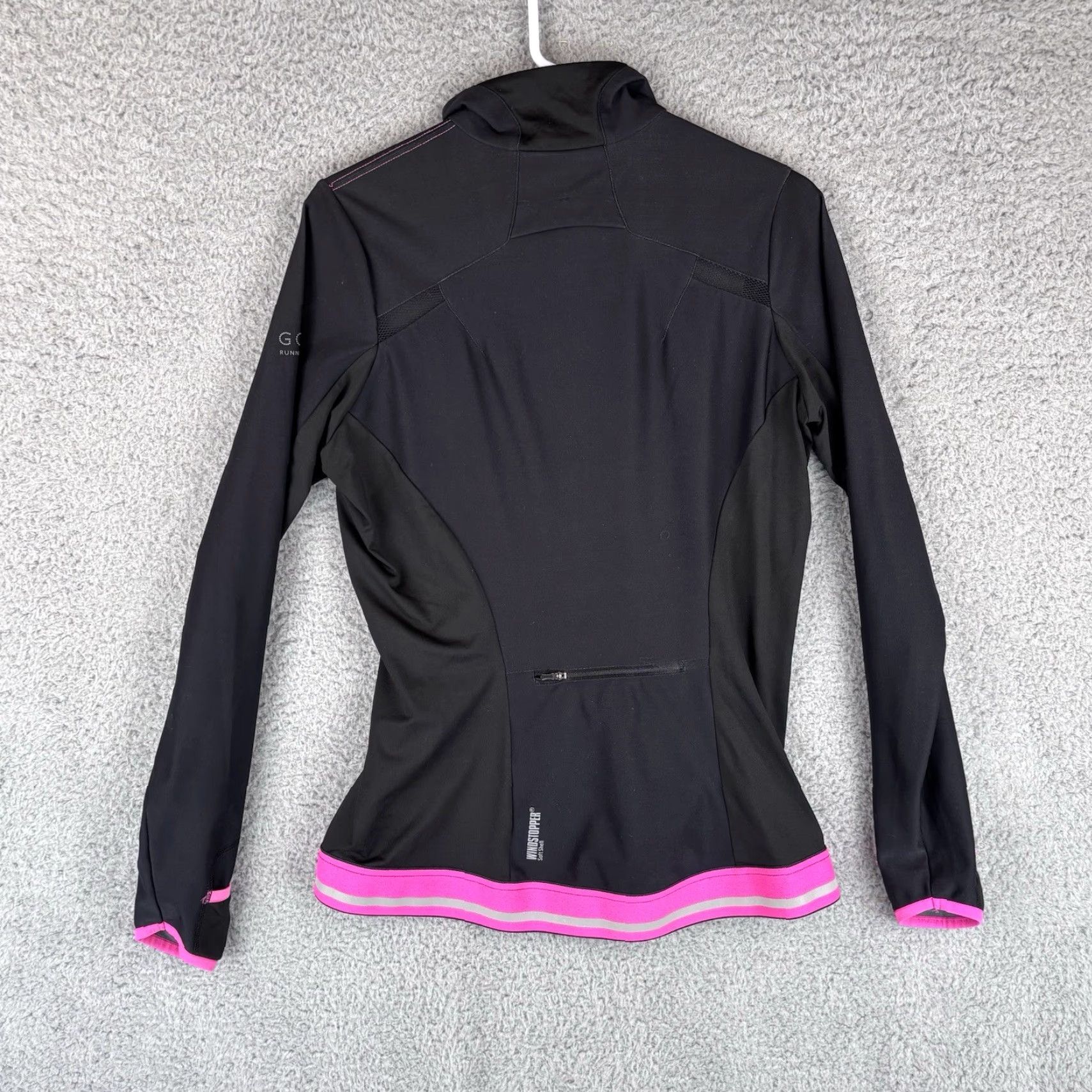 Vintage GORE RUNNING WEAR Jacket Women M Black Pink Wind Stopper Soft Shell Pockets Track Jacket Size M / US 6-8 / IT 42-44 - 6 Thumbnail