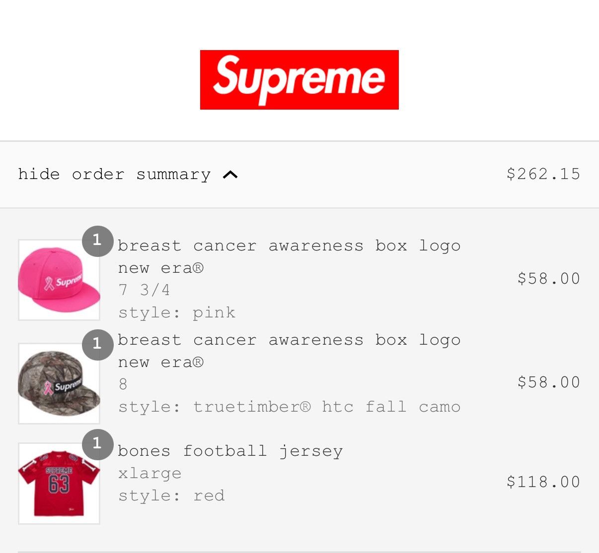 Supreme Supreme Breast Cancer Awareness Box Logo New Era Size ONE SIZE - 2 Thumbnail