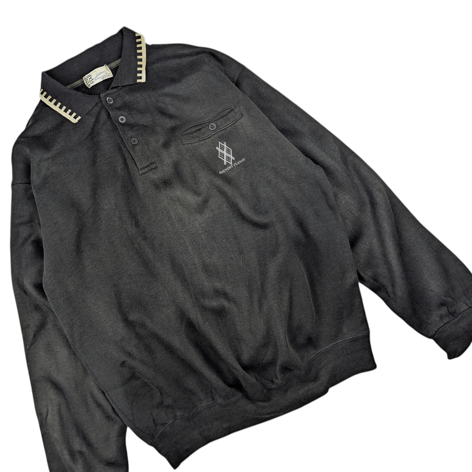 Japanese Brand Vtg 2000's FINE STAR Sportswear Retro Classic Sweatshirts Size US L / EU 52-54 / 3 - 4 Thumbnail