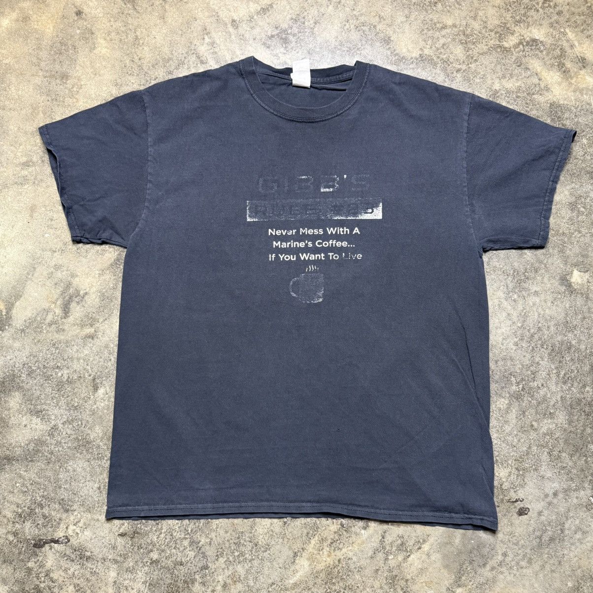 Vintage vintage marines never mess with coffee funny faded tshirt Size US L / EU 52-54 / 3 - 3 Thumbnail