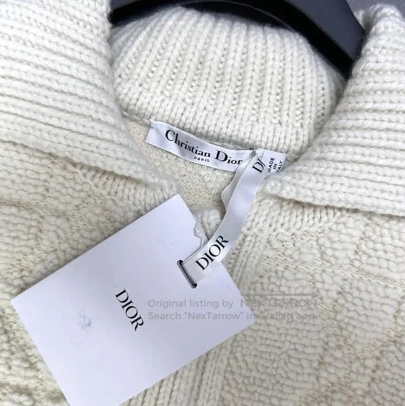 Dior Dior Cream Cashmere Long Sleeve Cardigan . Size M / US 6-8 / IT 42-44 - 4 Thumbnail
