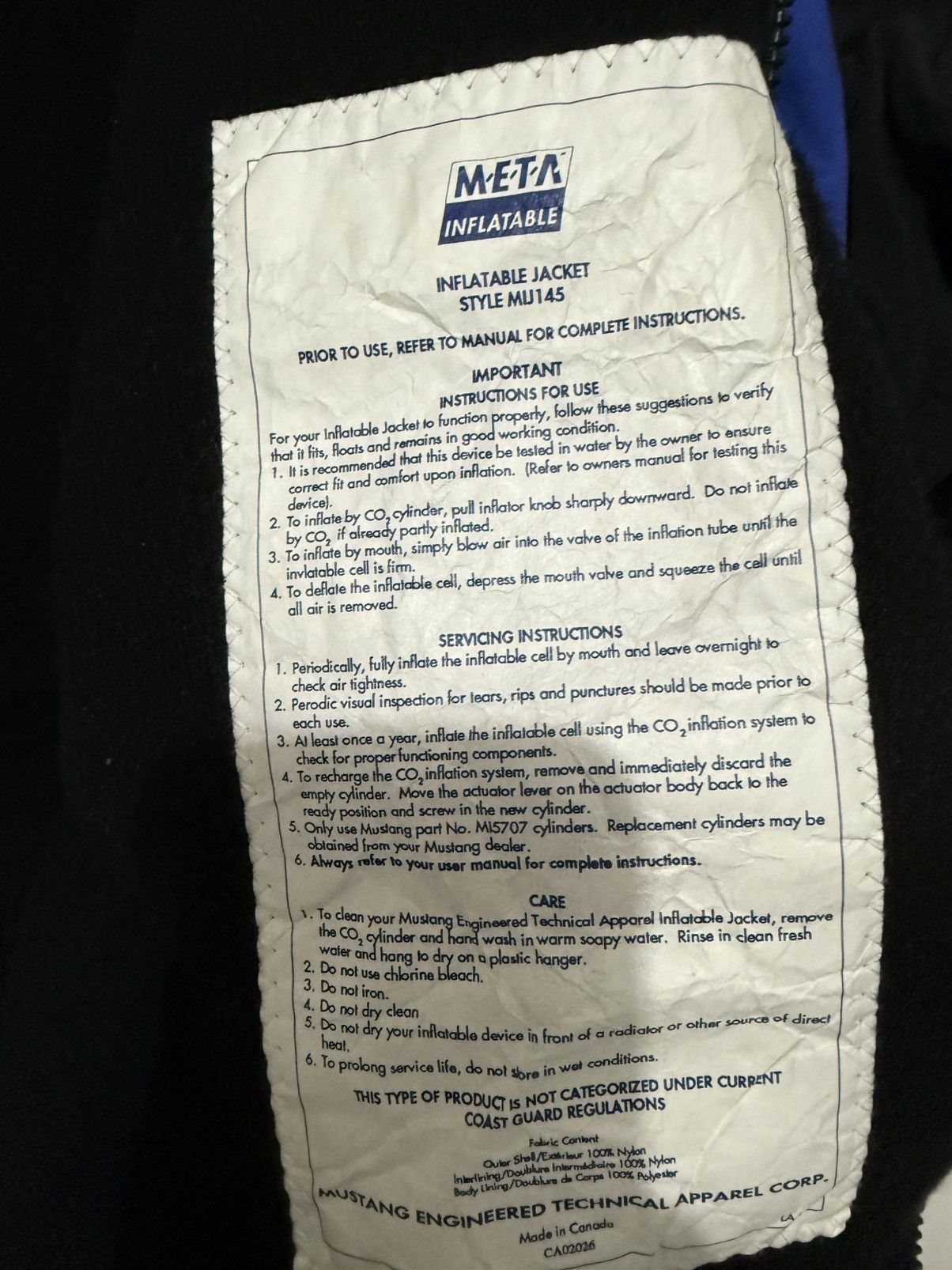 Vintage ***FINAL DROP***RARE 00s MUSTANG SURVIVAL BLOW UP JACKET M Size US M / EU 48-50 / 2 - 15 Thumbnail