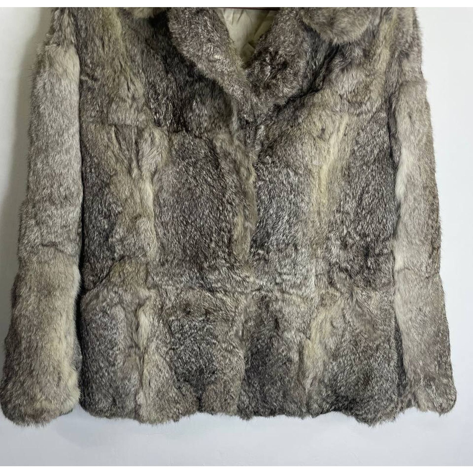 Japanese Brand × Vintage Vintage Real Fur Coat by Elegance Paris Gray Short Jacket Size M / US 6-8 / IT 42-44 - 6 Thumbnail