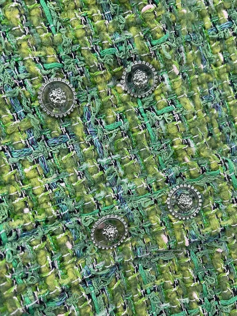 Chanel Chanel 24A Manchester Series Green Tweed Coat Size S / US 4 / IT 40 - 3 Thumbnail