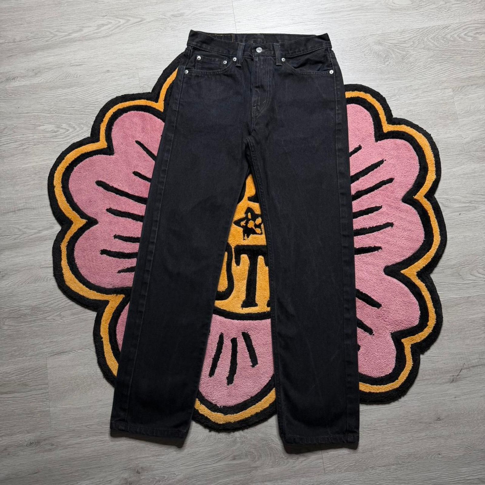 Levi’s 505 Regular Straight Leg Denim Jeans Size 30x32 Black