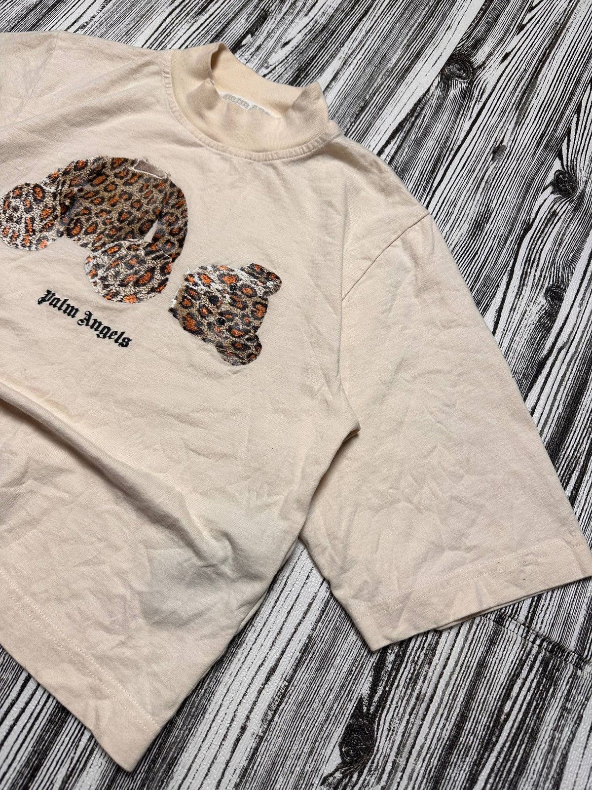 Palm Angels PALM ANGELS Cropped Leopard Beige BEAR TEE SIZE XXS Size XXS / US 00 / IT 34 - 3 Thumbnail