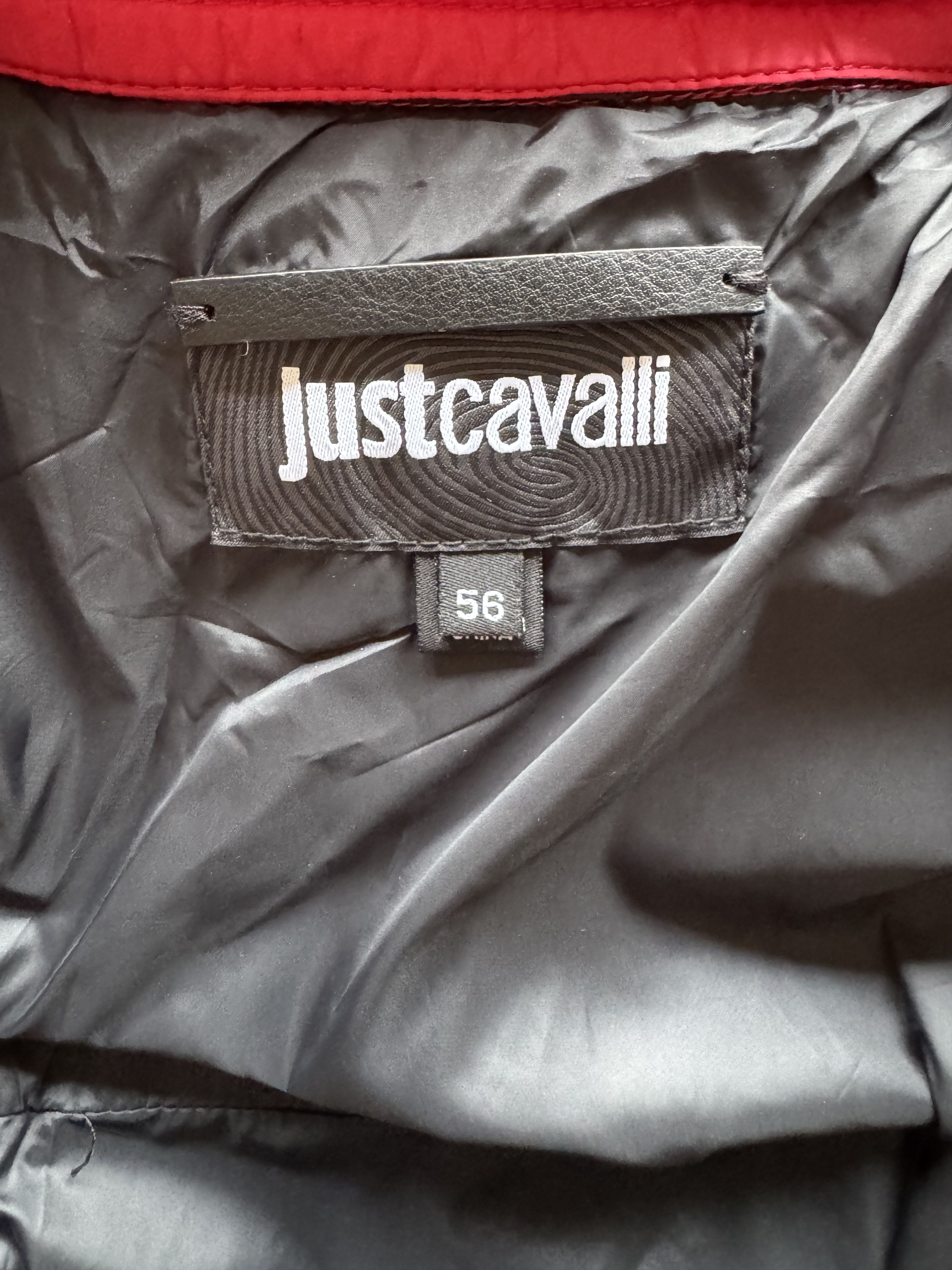 Just Cavalli Quilted Biker Down Jacket With Leather Shoulders Size US XXL / EU 58 / 5 - 15 Thumbnail