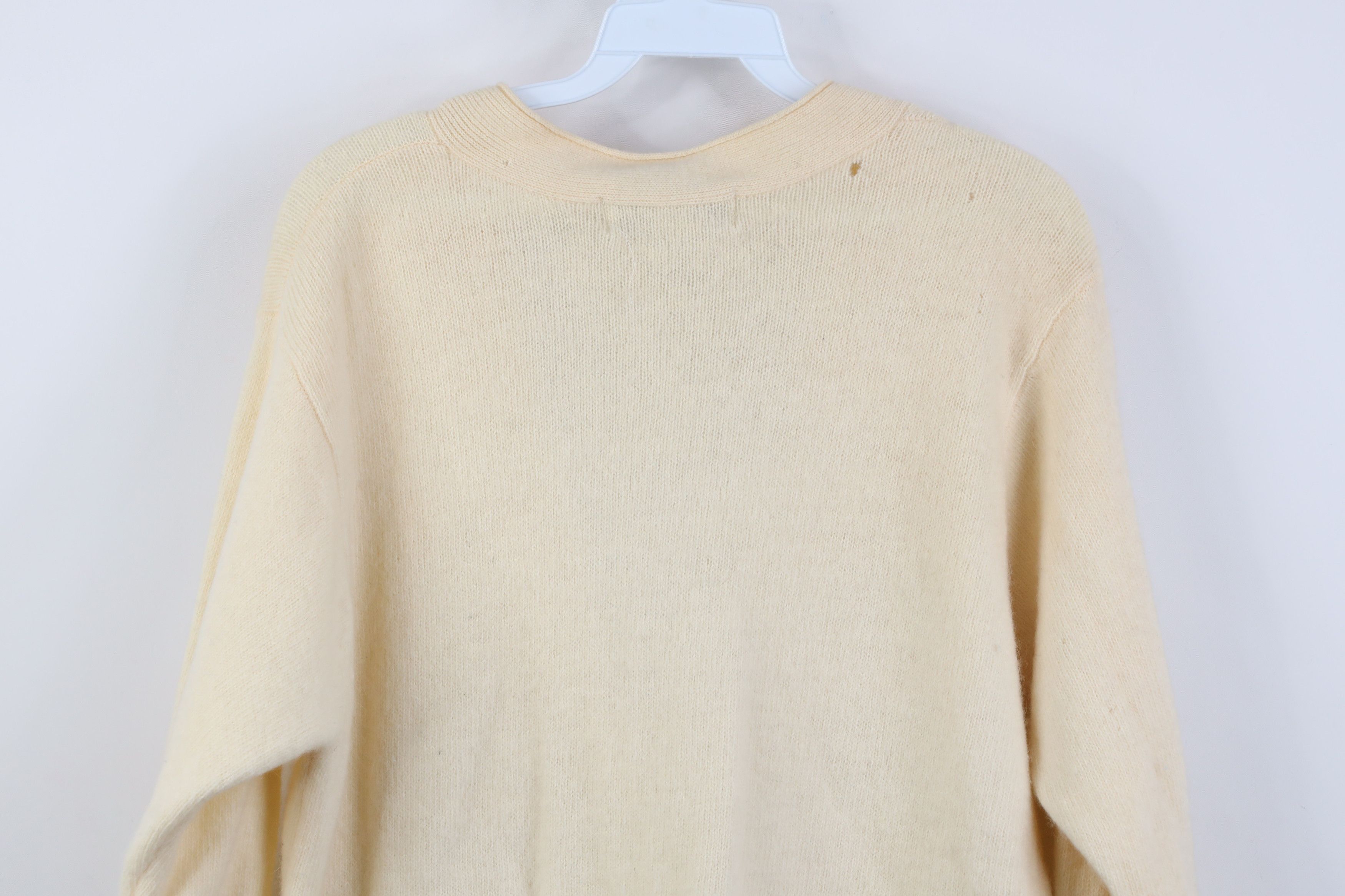 Vintage AS IS Vintage 90s Lambswool Angora Knit Cardigan Sweater Size M / US 6-8 / IT 42-44 - 14 Thumbnail