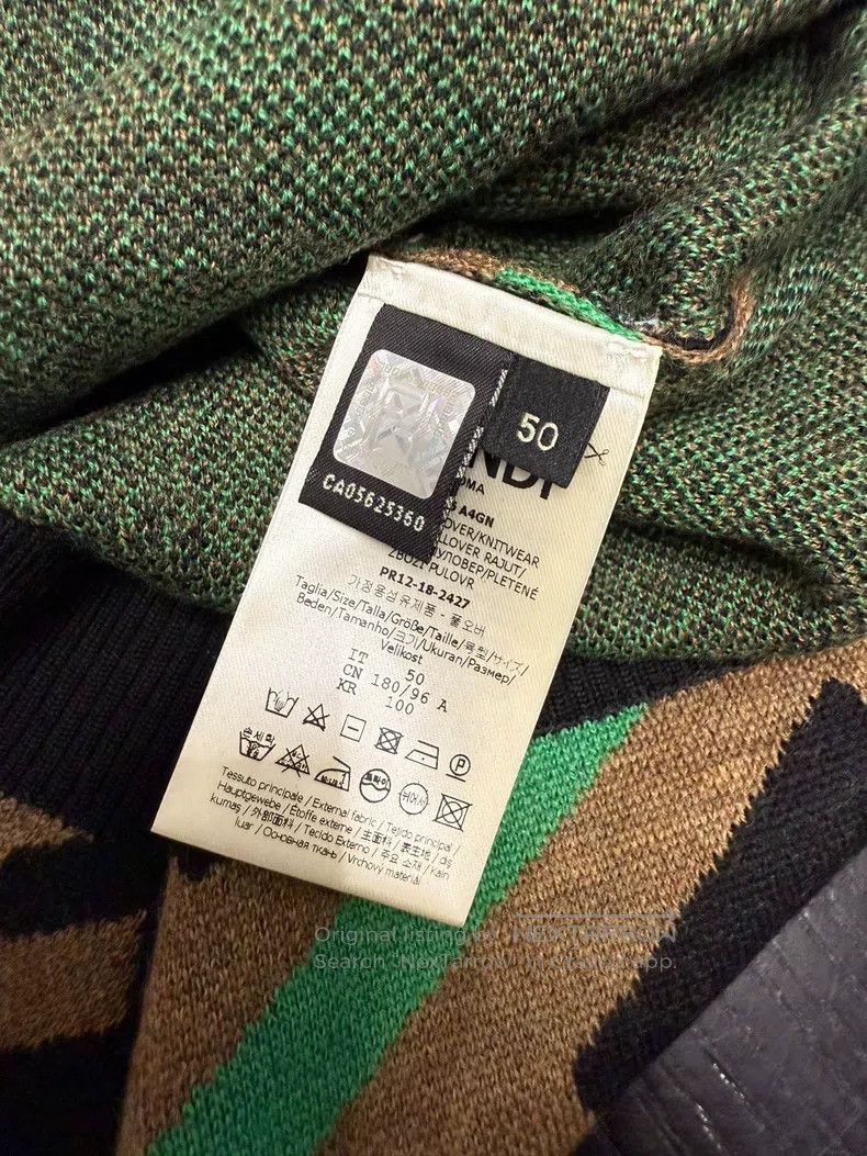 Fendi Fendi All-Over Monogrammed Double F Knit Top Size US M / EU 48-50 / 2 - 8 Thumbnail