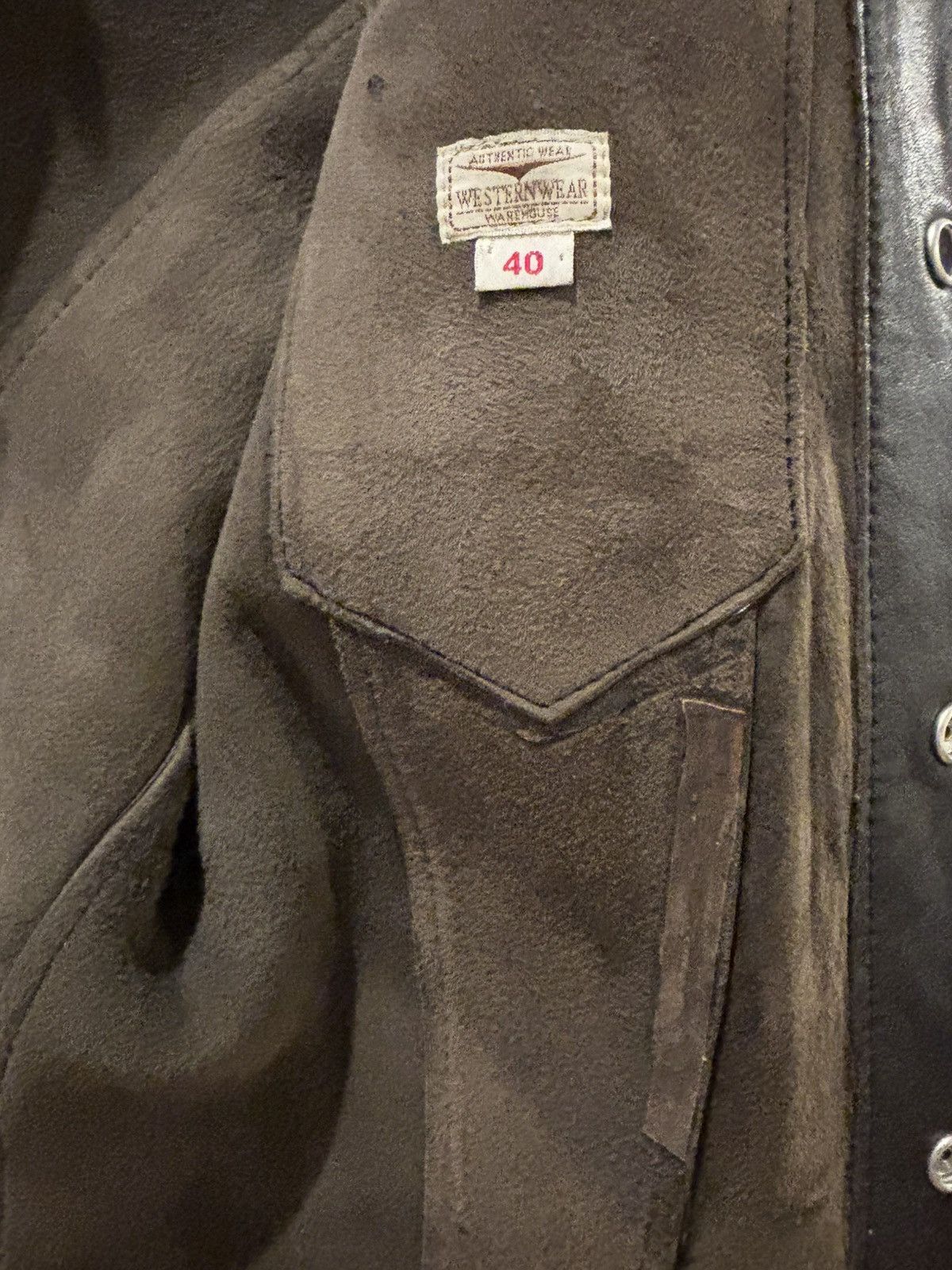 Warehouse Warehouse Black Leather Type III Trucker Jacket Sz 40 Size US XS / EU 42 / 0 - 5 Thumbnail