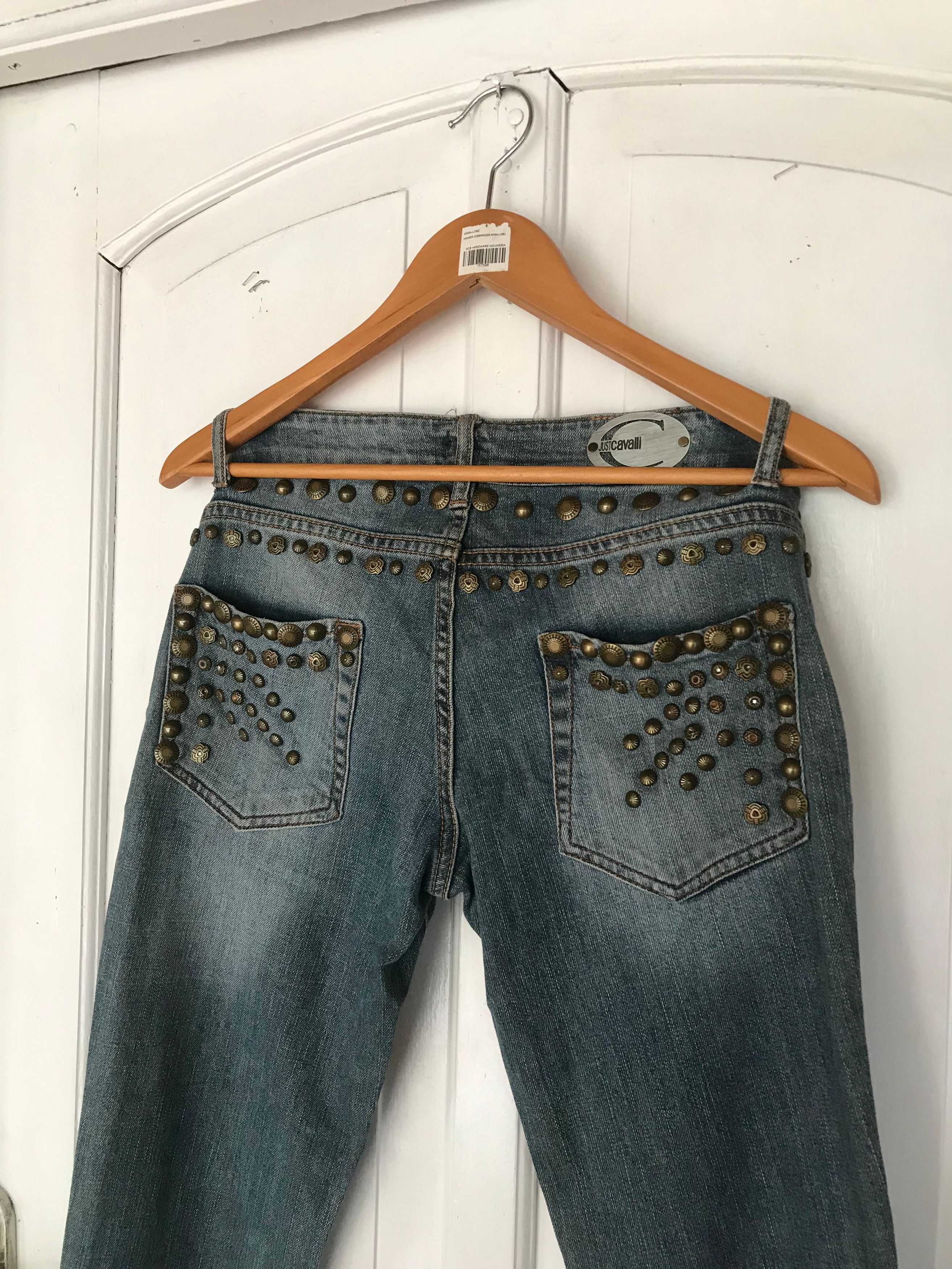 Roberto Cavalli Roberto Cavalli Studded Denim Pants Size US 29 - 3 Thumbnail