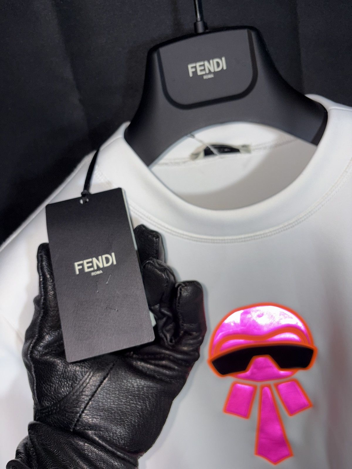 Fendi Fendi “Karl Loves Fendi” Karlito Fluorescent Sweatshirt Size S / US 4 / IT 40 - 3 Thumbnail