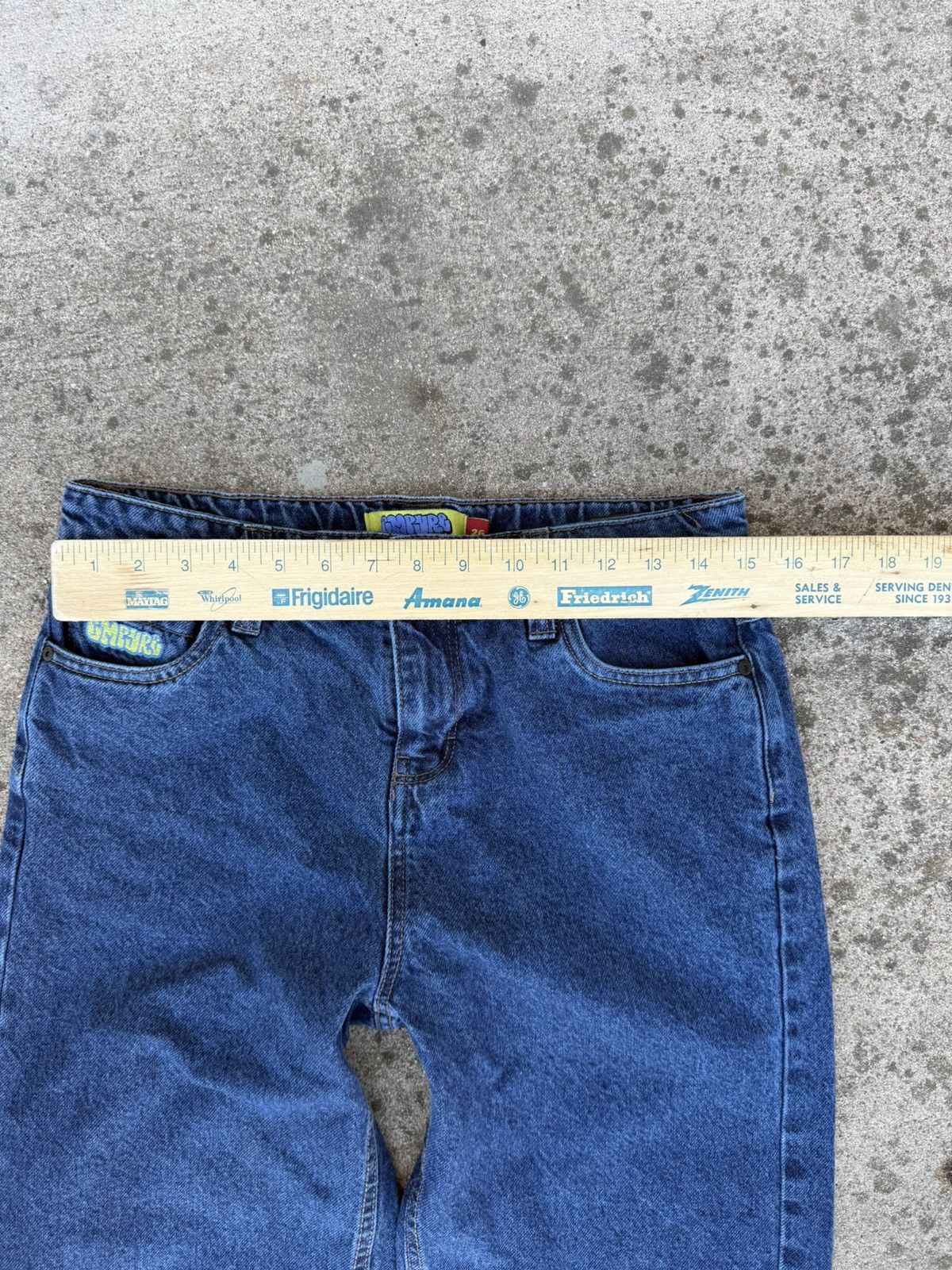 Empyre Empyre Evening Blue Washed Ultra Loose Denim Jeans Size US 26 / EU 42 - 7 Thumbnail
