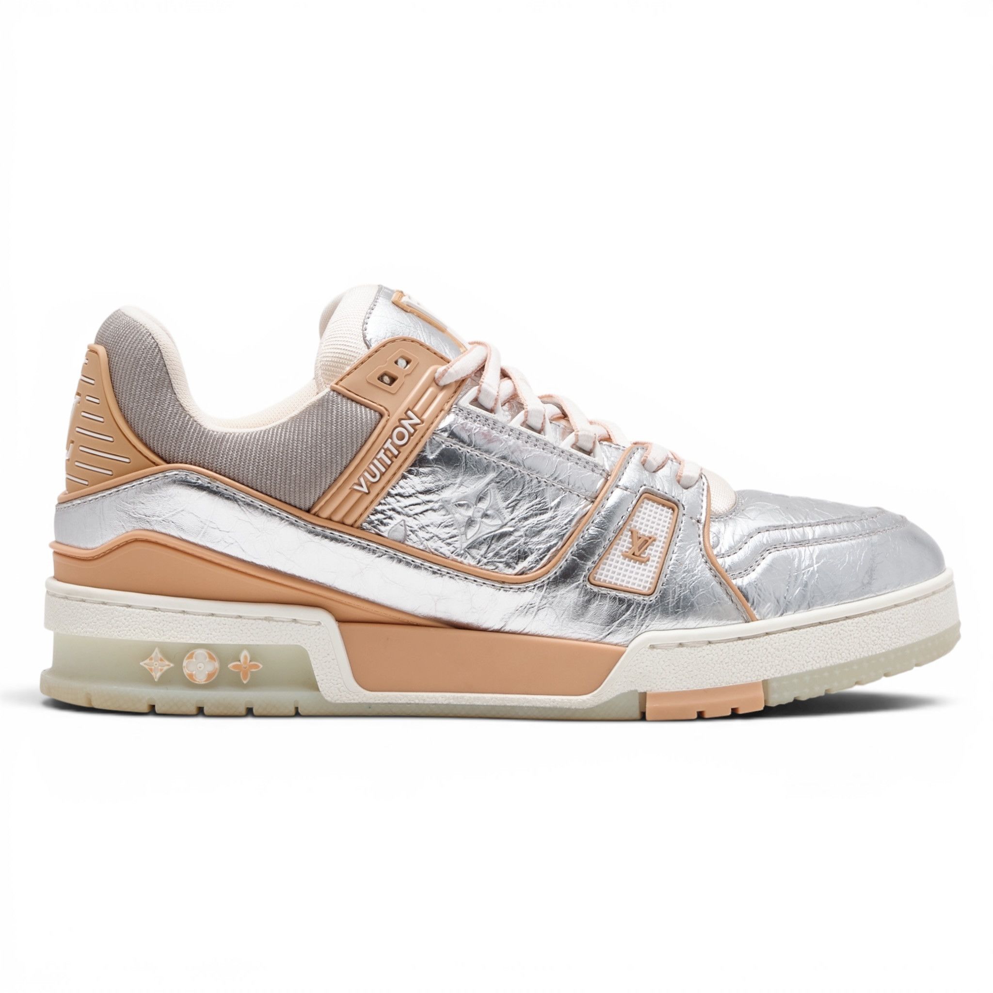Louis Vuitton LV Trainer Low Metallic Beige Size US 7 / EU 40 - 1 Thumbnail
