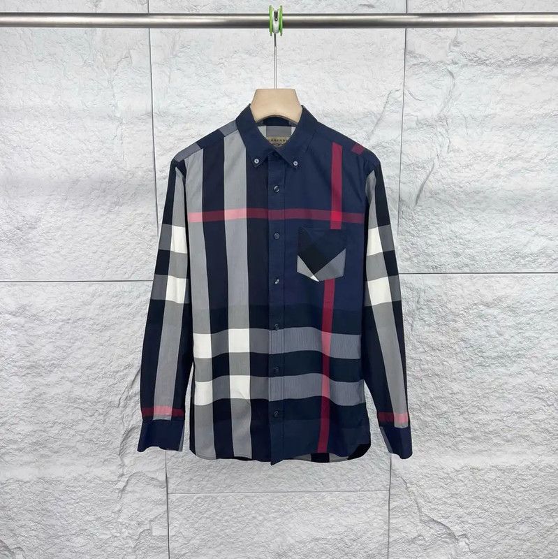 Burberry Burberry Men's Long Sleeve Cotton Shirt Size US XS / EU 42 / 0 - 1 Thumbnail