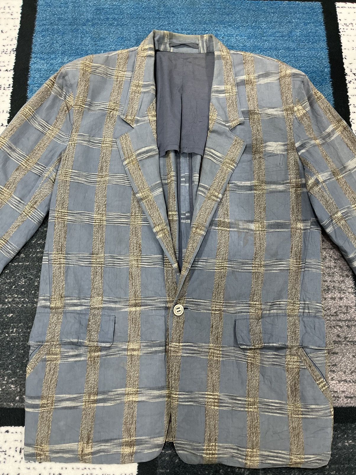 Vintage VINTAGE ISSEY MIYAKE TARTAN COAT JACKET Size US M / EU 48-50 / 2 - 5 Thumbnail