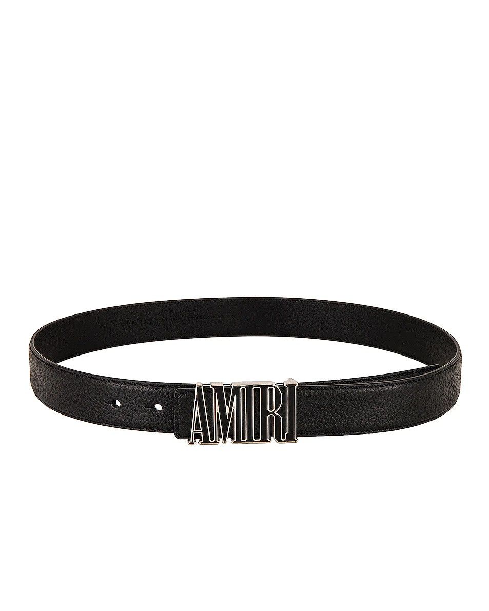 Amiri o1w1db10525 Size: 100 / Pebbled 3cm Belt in Black Size 40 - 1 Thumbnail