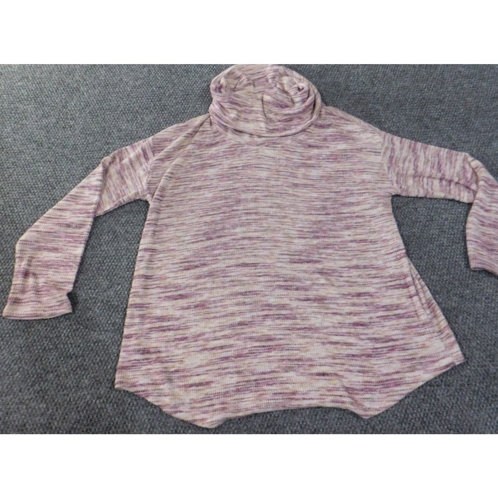Loft LOFT Pullover Sweater XL Purple Knit Rayon Turtleneck Stretch Rib Knit Long Sleeve Casual Womens Modern Designer Knitwear Size XL / US 12-14 / IT 48-50 - 4 Thumbnail