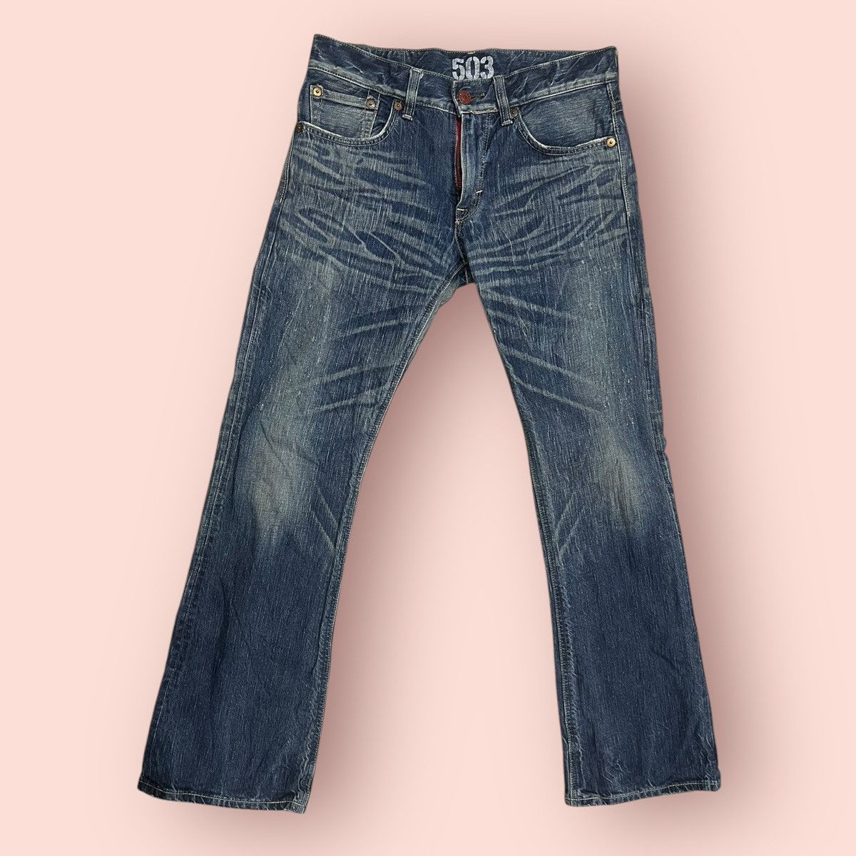 14th Addiction × Edwin × Le Grande Bleu (L.G.B.) VINTAGE FLARED JEANS EDWIN 503 JAPAN (W32'-33') Size US 33 - 4 Thumbnail