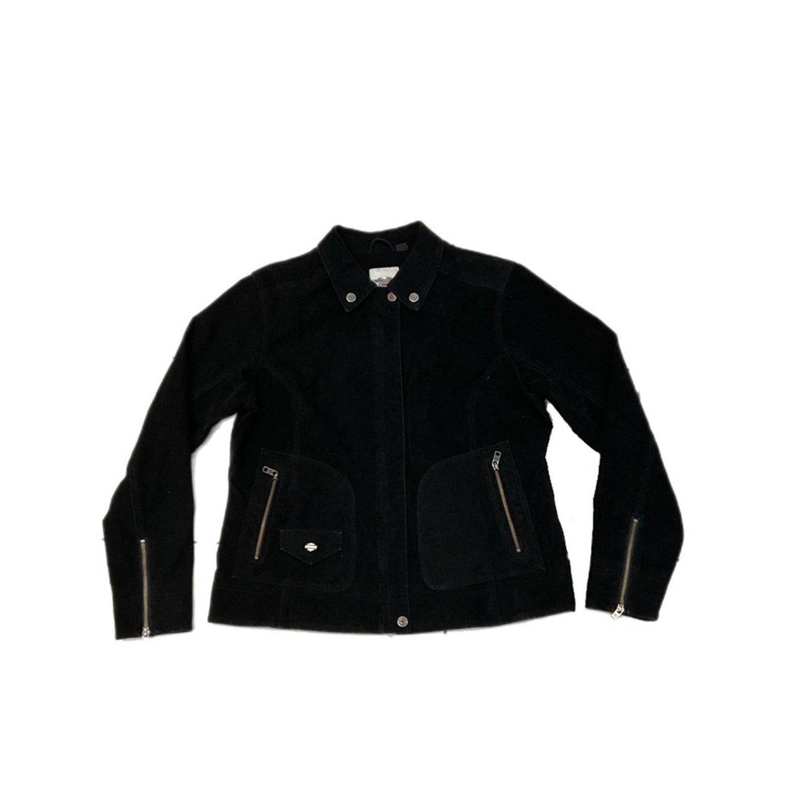 Harley Davidson Vintage Harley Davidson Women’s Suede Biker Jacket Size XL / US 12-14 / IT 48-50 - 1 Thumbnail