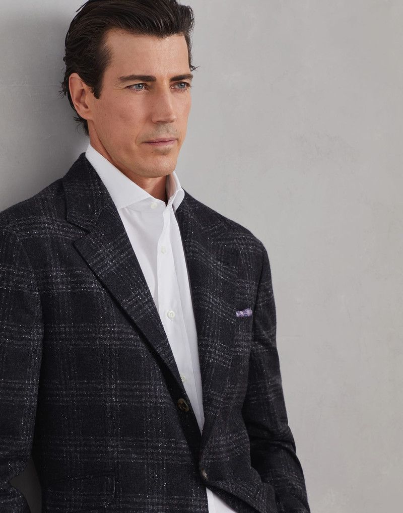 Brunello Cucinelli o1w1db10226 Suit Type Jacket in Charcoal/Black Size US L / EU 52-54 / 3 - 5 Thumbnail