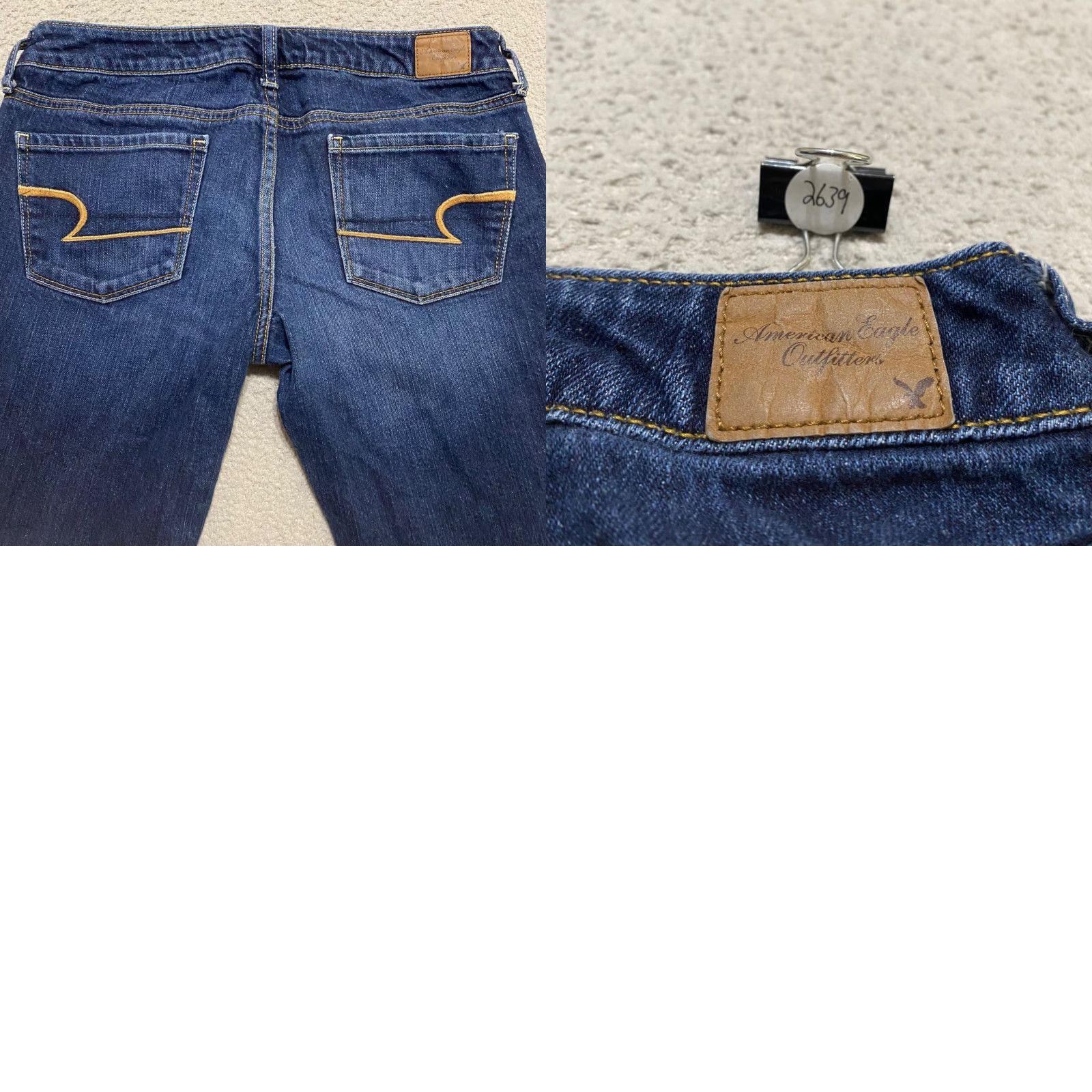 American Eagle Outfitters American Eagle Outfitters Jeans Women's 8 Blue Denim Dark Wash Skinny Low Rise 5-Pocket Stretch/Machine Washable Boys Girls Mens Womens Size 30" / US 8 / IT 44 - 9 Thumbnail