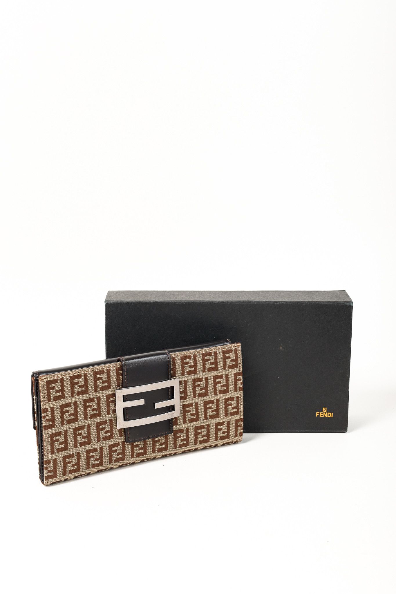 Fendi Fendi Zucca FF Logo Forever Continental Long Brown Wallet Size ONE SIZE - 12 Thumbnail
