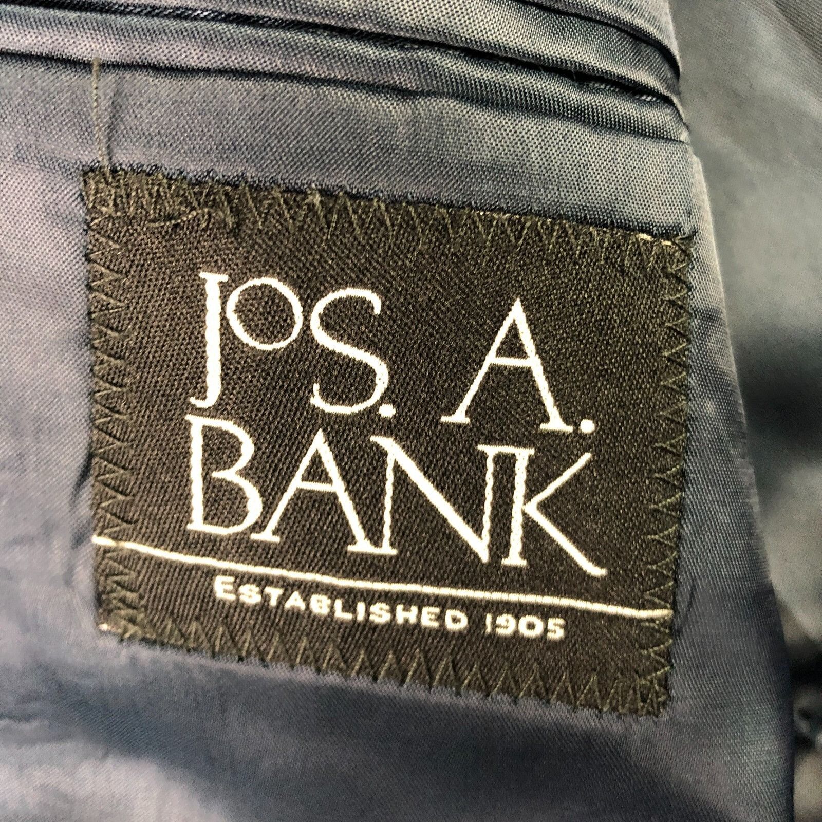 Jos. A. Bank Jos A Bank Men's Wool 2-Button Suit Blue Glen Plaid • 40 L | Size 40L - 3 Thumbnail