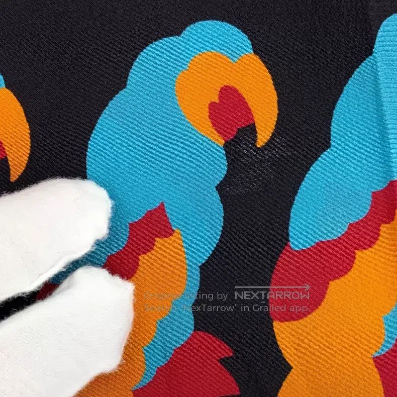 Gucci Gucci Colour-blocked parrot pineapple printed mulberry sil Size 27" / US 4 / IT 40 - 9 Thumbnail