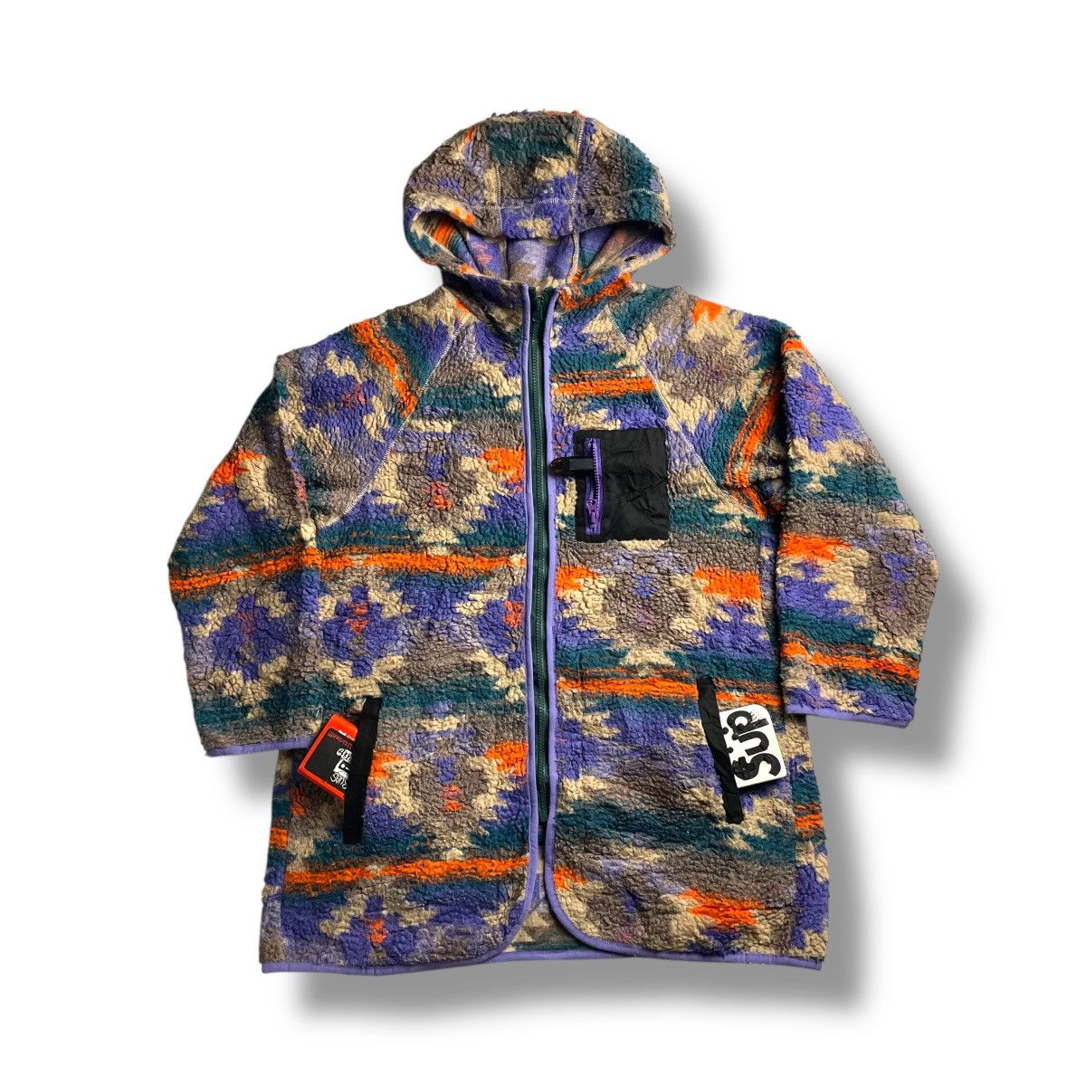 🇯🇵 TITICACA COLOURFUL NATIVE FLEECE JACKET